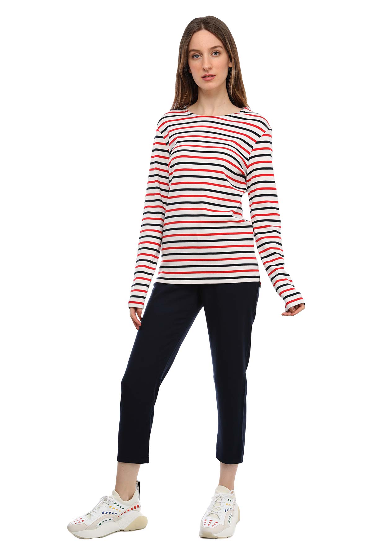 Tru Çizgili Sweatshirt-Libas Trendy Fashion Store