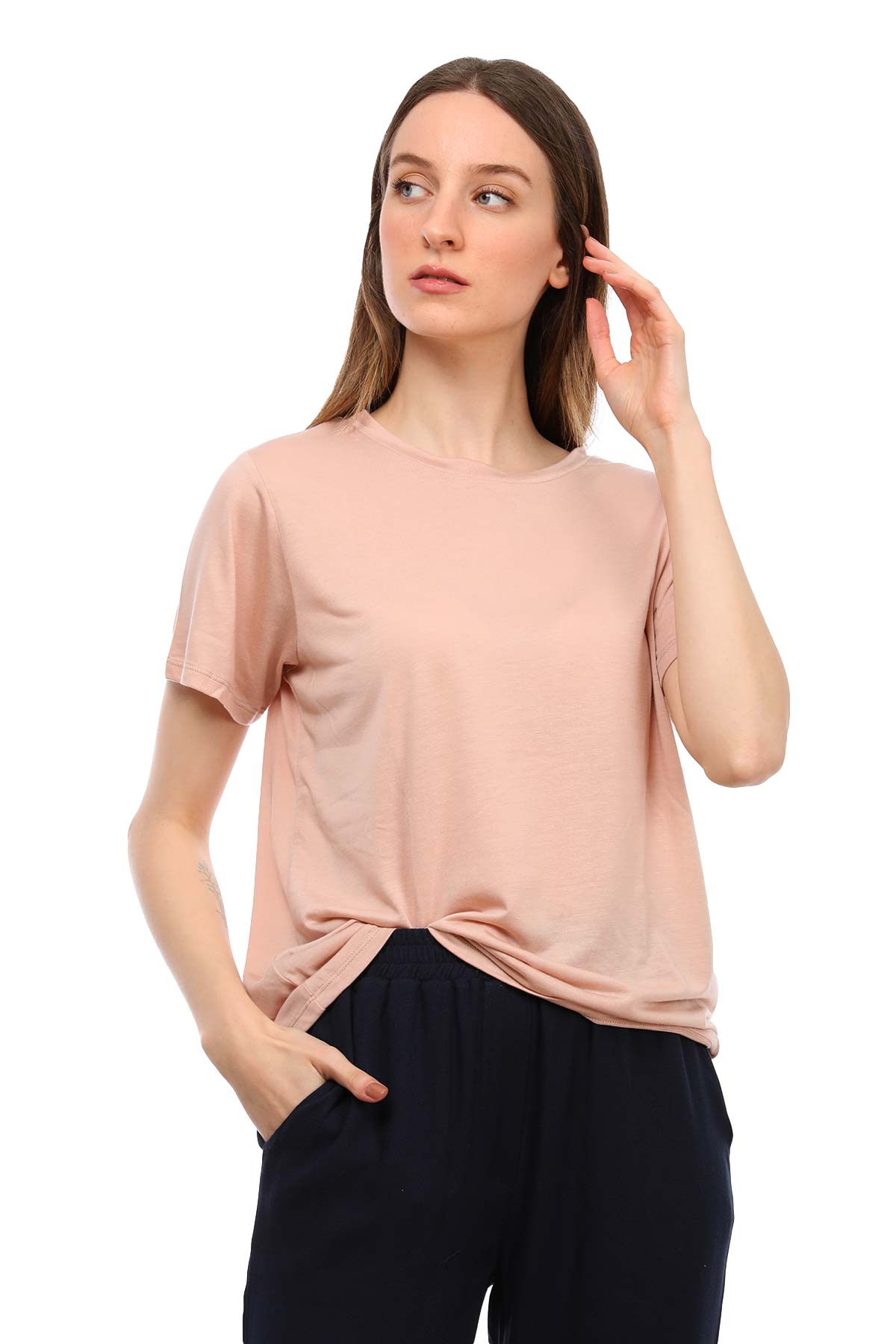 Tru Bisiklet Yaka T-shirt-Libas Trendy Fashion Store