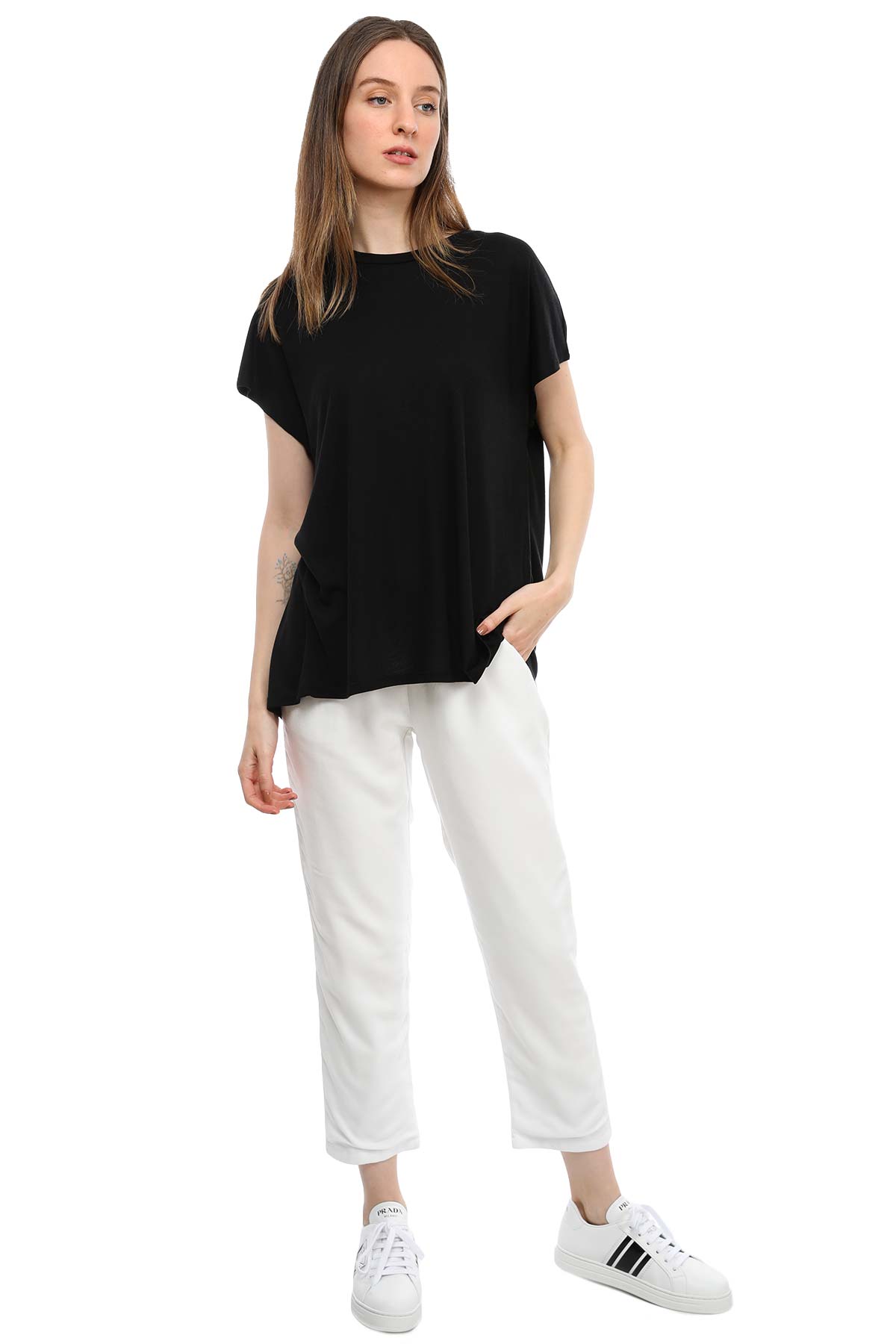 Tru Sırt Yırtmaçlı T-shirt-Libas Trendy Fashion Store