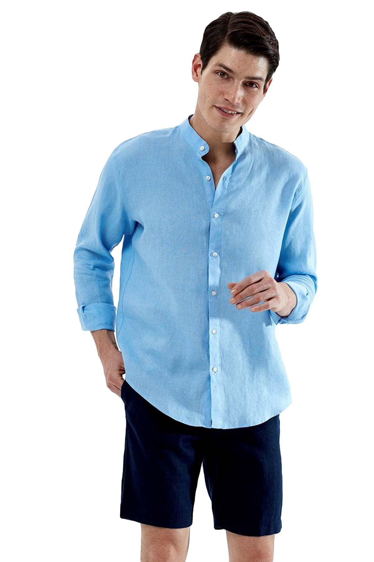 Bluemint Eric Comfort Fit Hakim Yaka Keten Gömlek-Libas Trendy Fashion Store