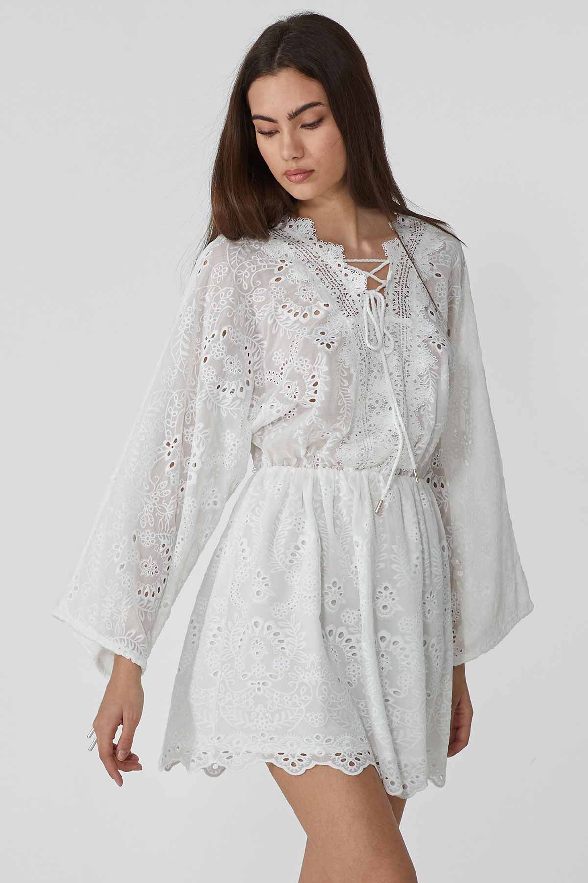 Trussardi Jeans Mini Elbise-Libas Trendy Fashion Store