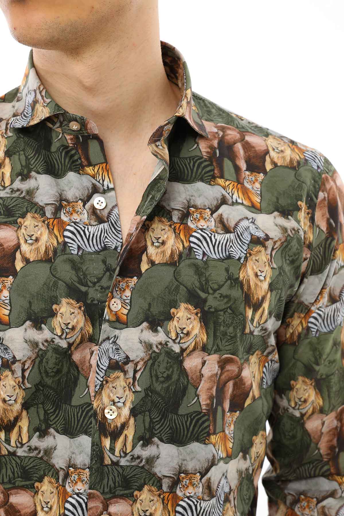 Dnl Safari Desenli Gömlek-Libas Trendy Fashion Store