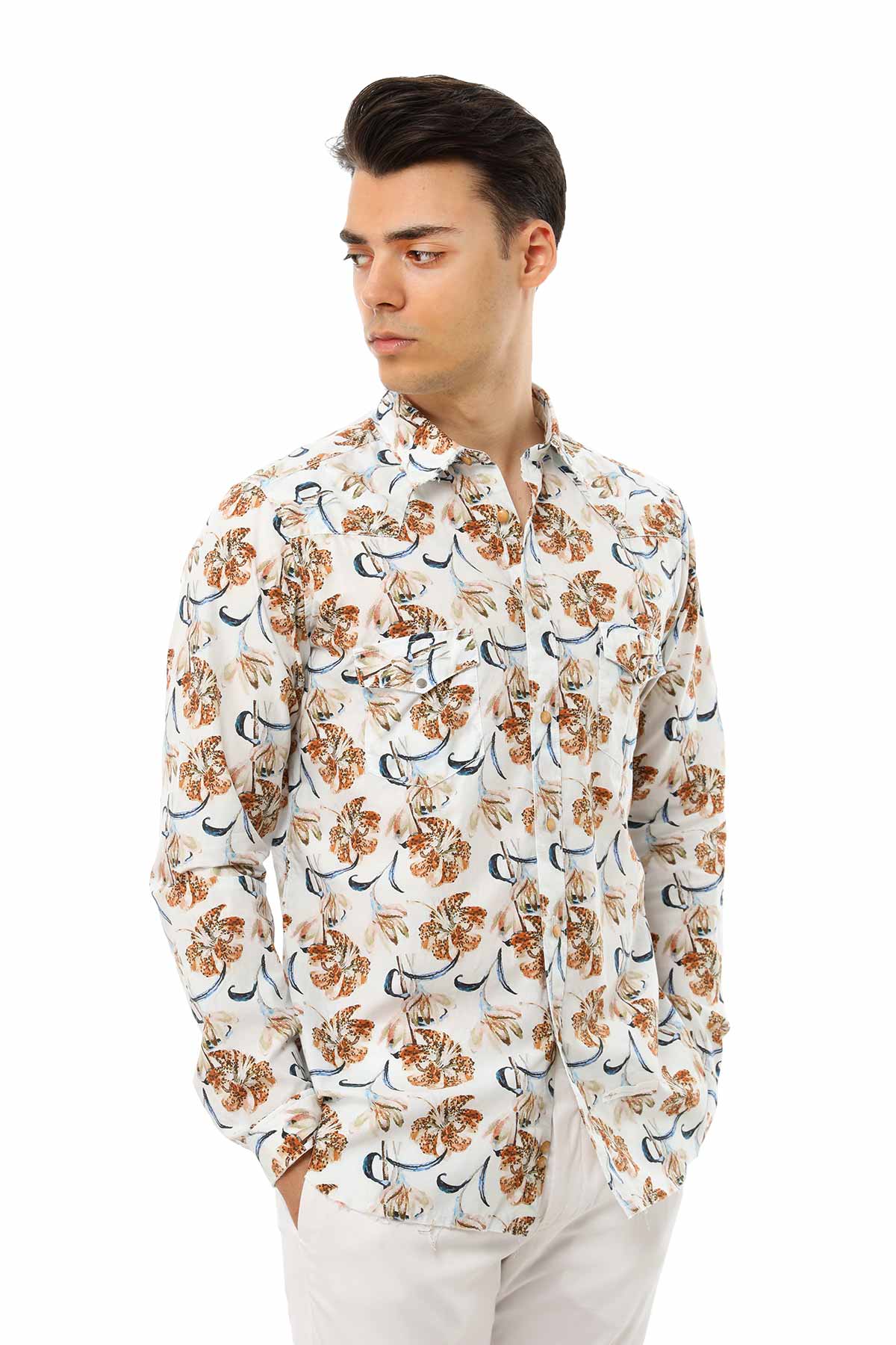 Dnl Çiçek Desenli Gömlek-Libas Trendy Fashion Store