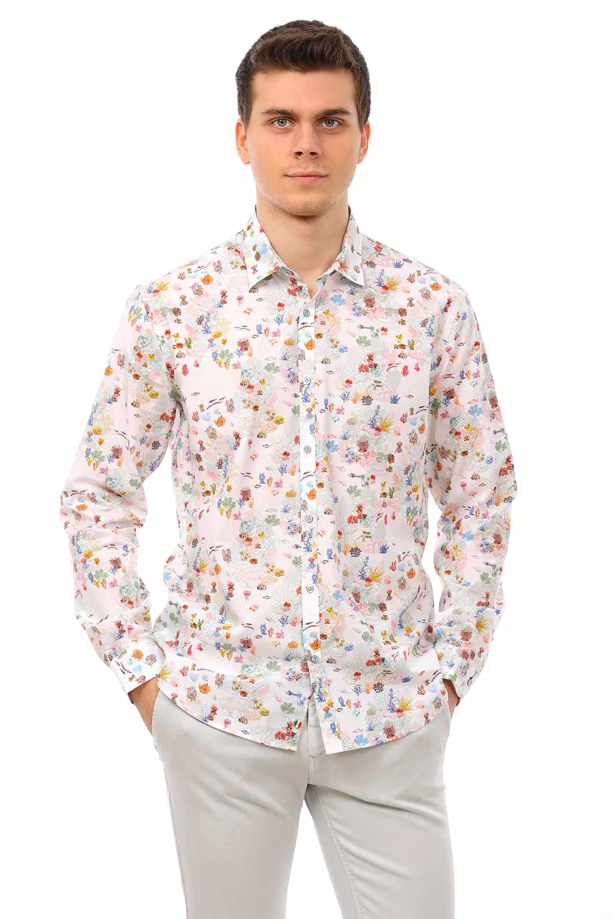 Poggianti Desenli Gömlek-Libas Trendy Fashion Store