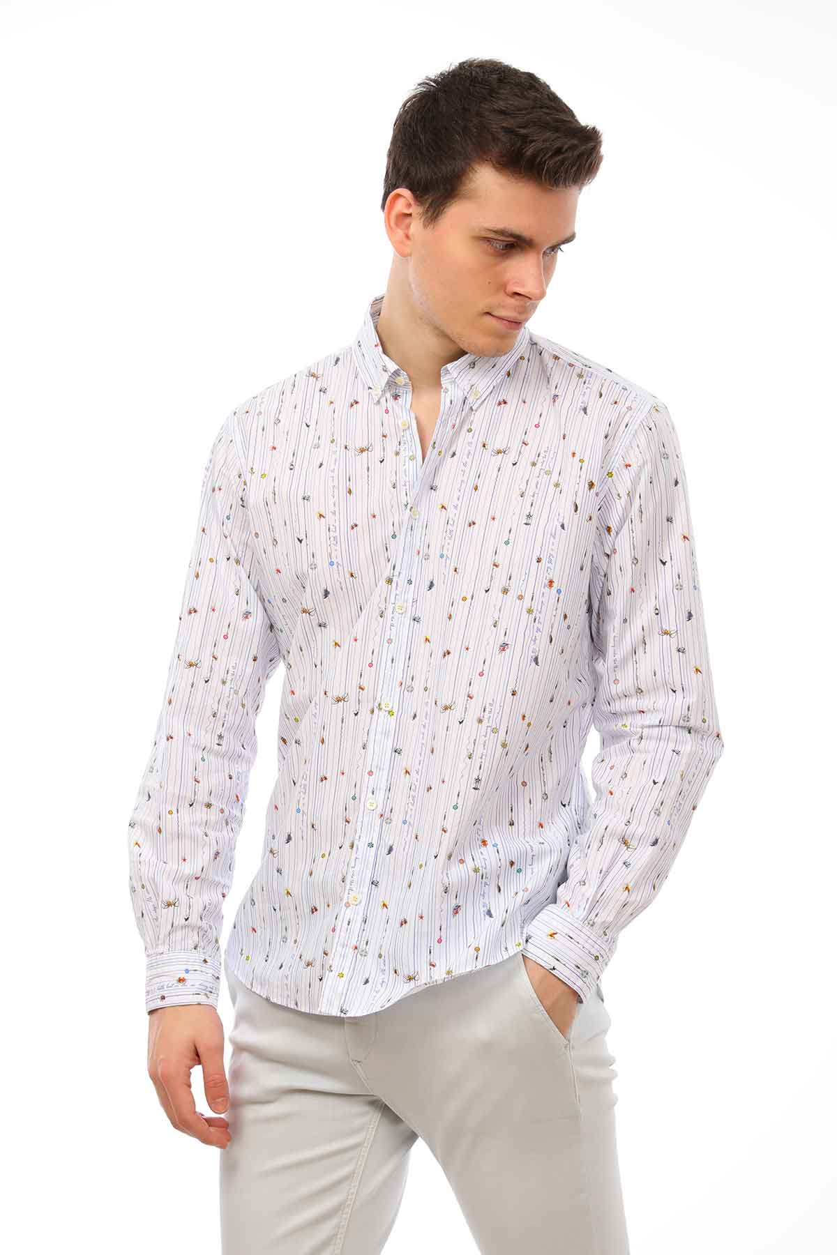 Poggianti Desenli Gömlek-Libas Trendy Fashion Store