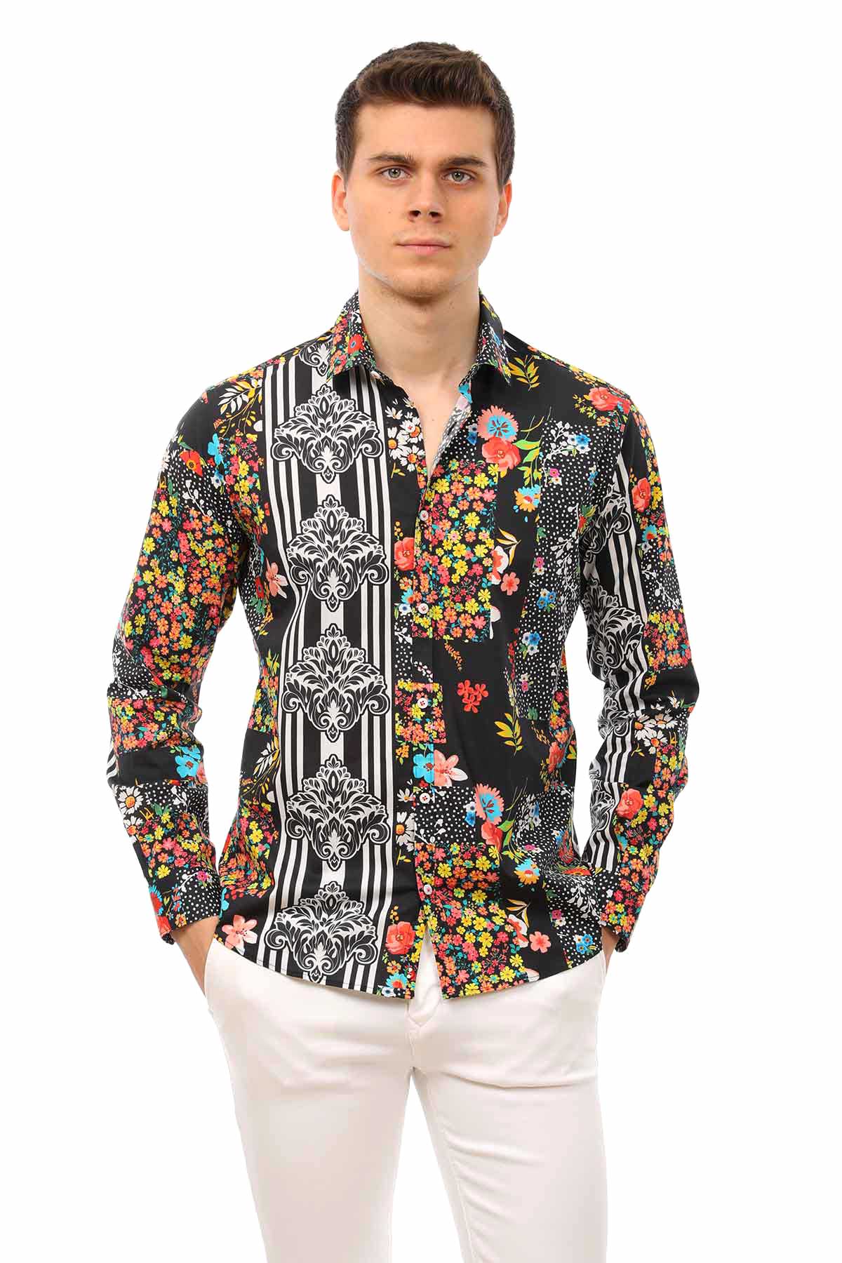 Poggianti Çiçek Desenli Gömlek-Libas Trendy Fashion Store