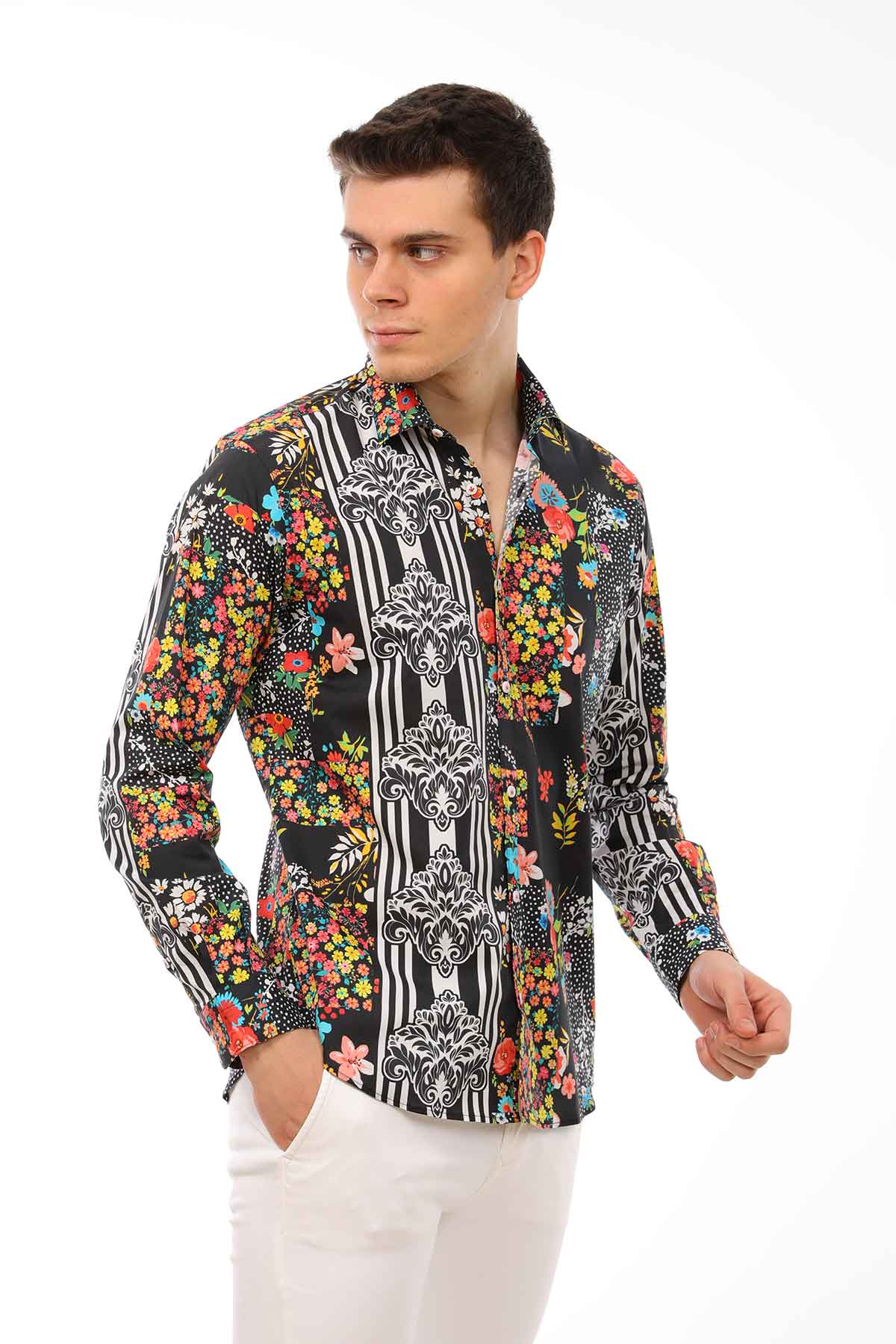 Poggianti Çiçek Desenli Gömlek-Libas Trendy Fashion Store