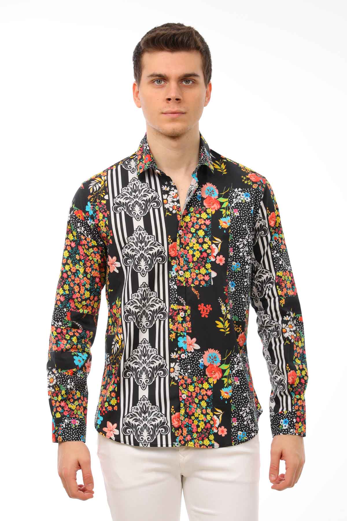 Poggianti Çiçek Desenli Gömlek-Libas Trendy Fashion Store