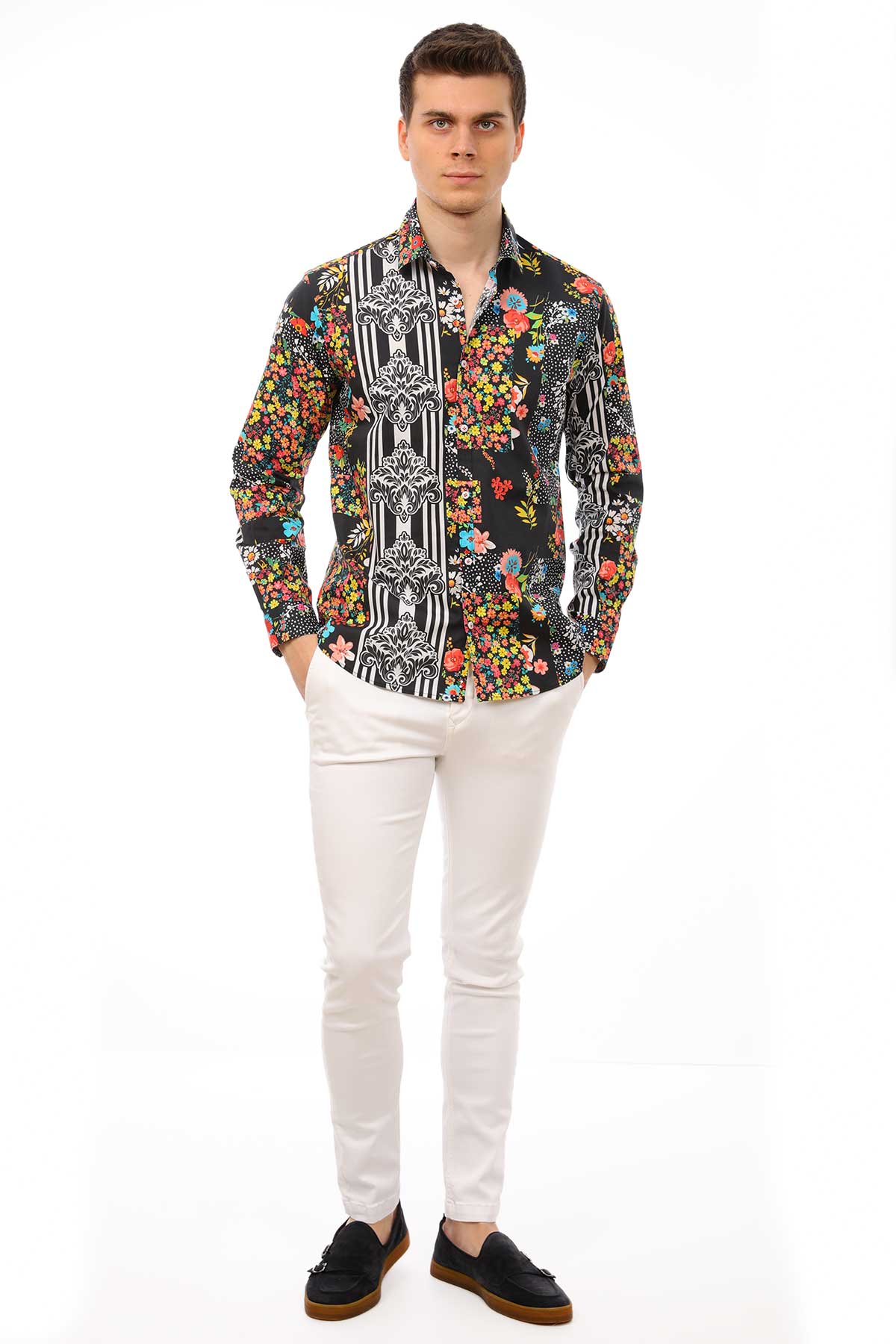 Poggianti Çiçek Desenli Gömlek-Libas Trendy Fashion Store