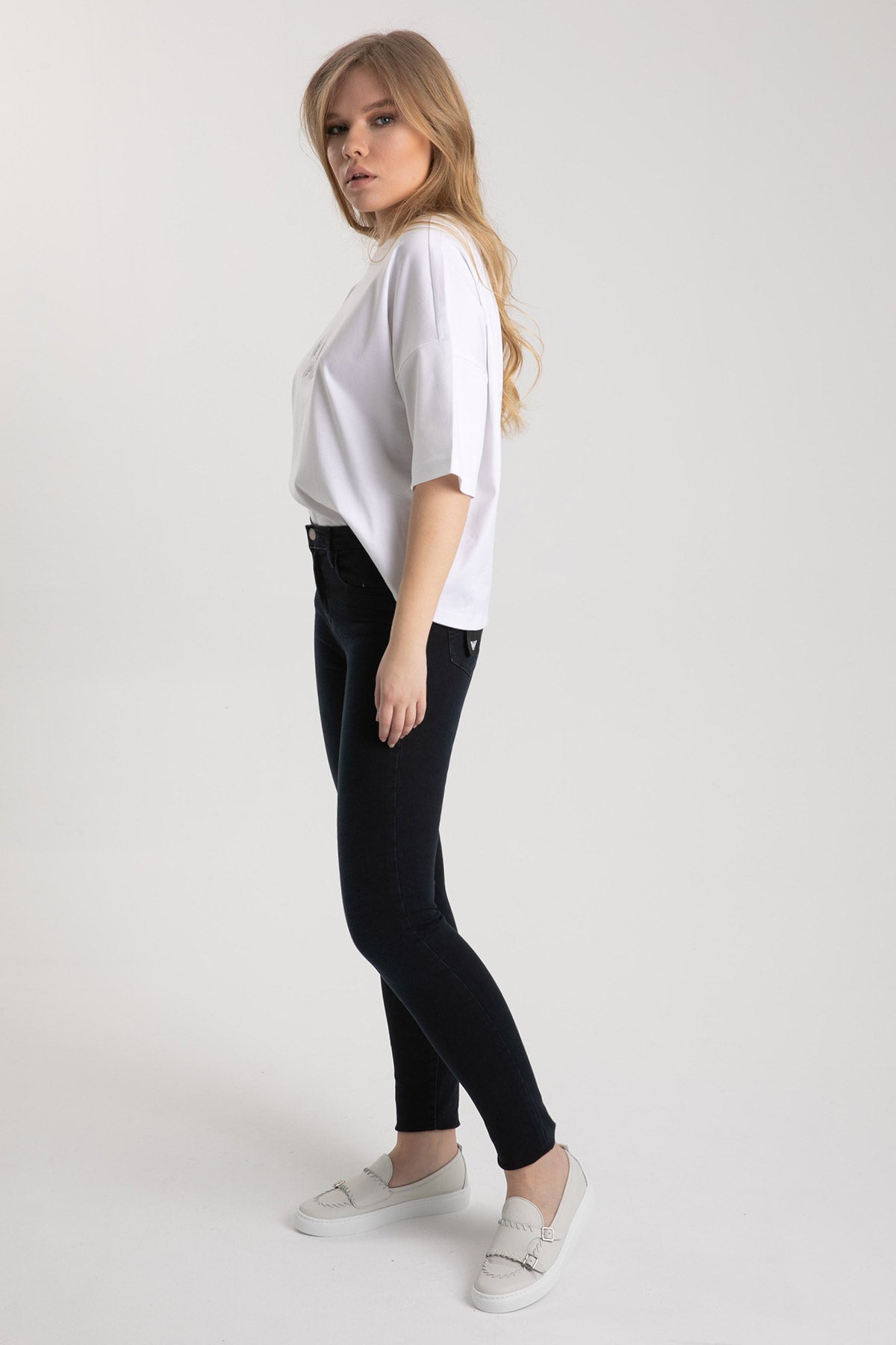 Emporio Armani Yüksek Bel Skinny Fit Jeans-Libas Trendy Fashion Store