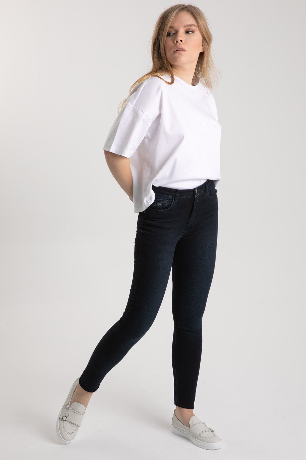 Emporio Armani Yüksek Bel Skinny Fit Jeans-Libas Trendy Fashion Store