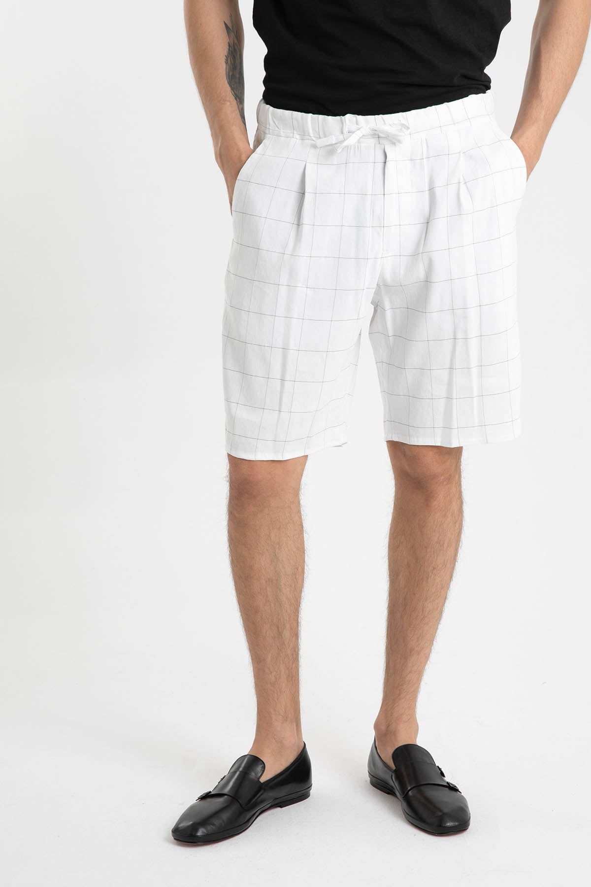 Emporio Armani Tek Pile Kareli Şort-Libas Trendy Fashion Store