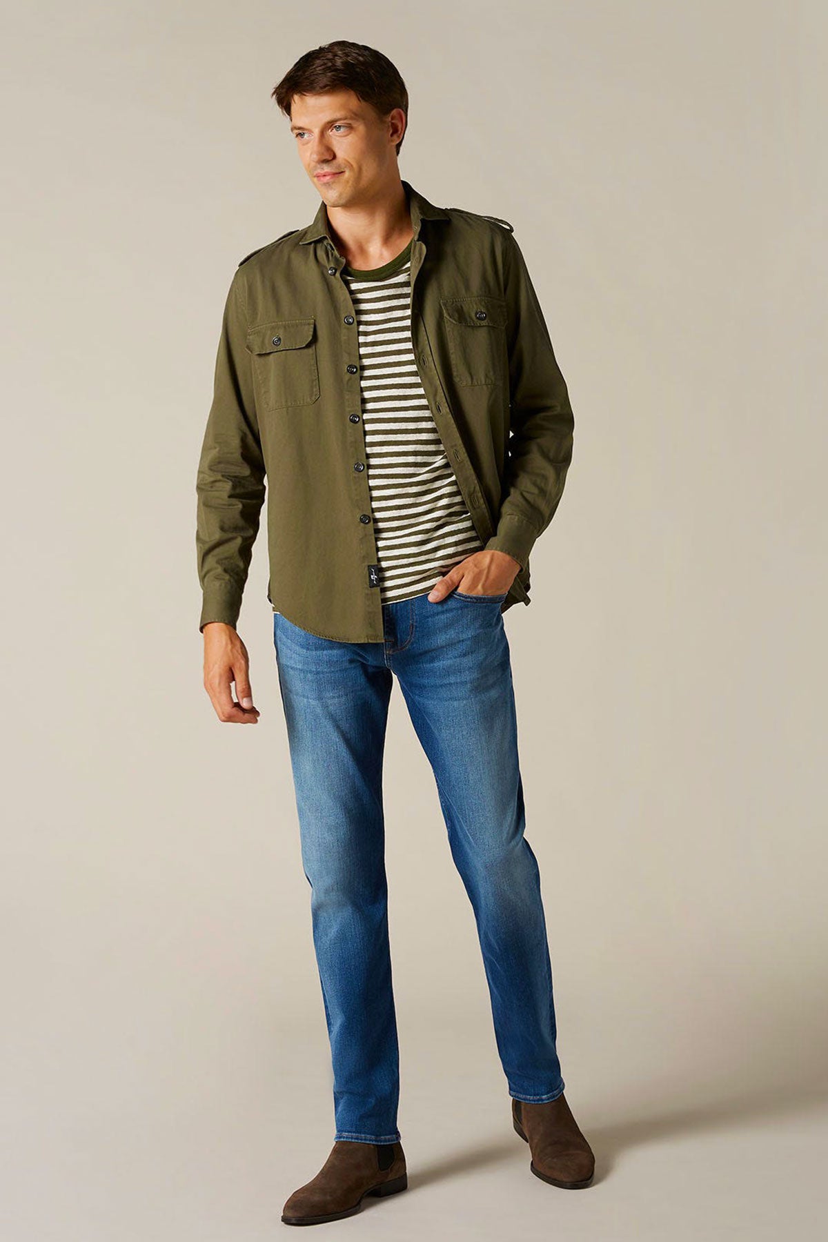 7 For All Mankind Slimmy Tapered Jeans-Libas Trendy Fashion Store