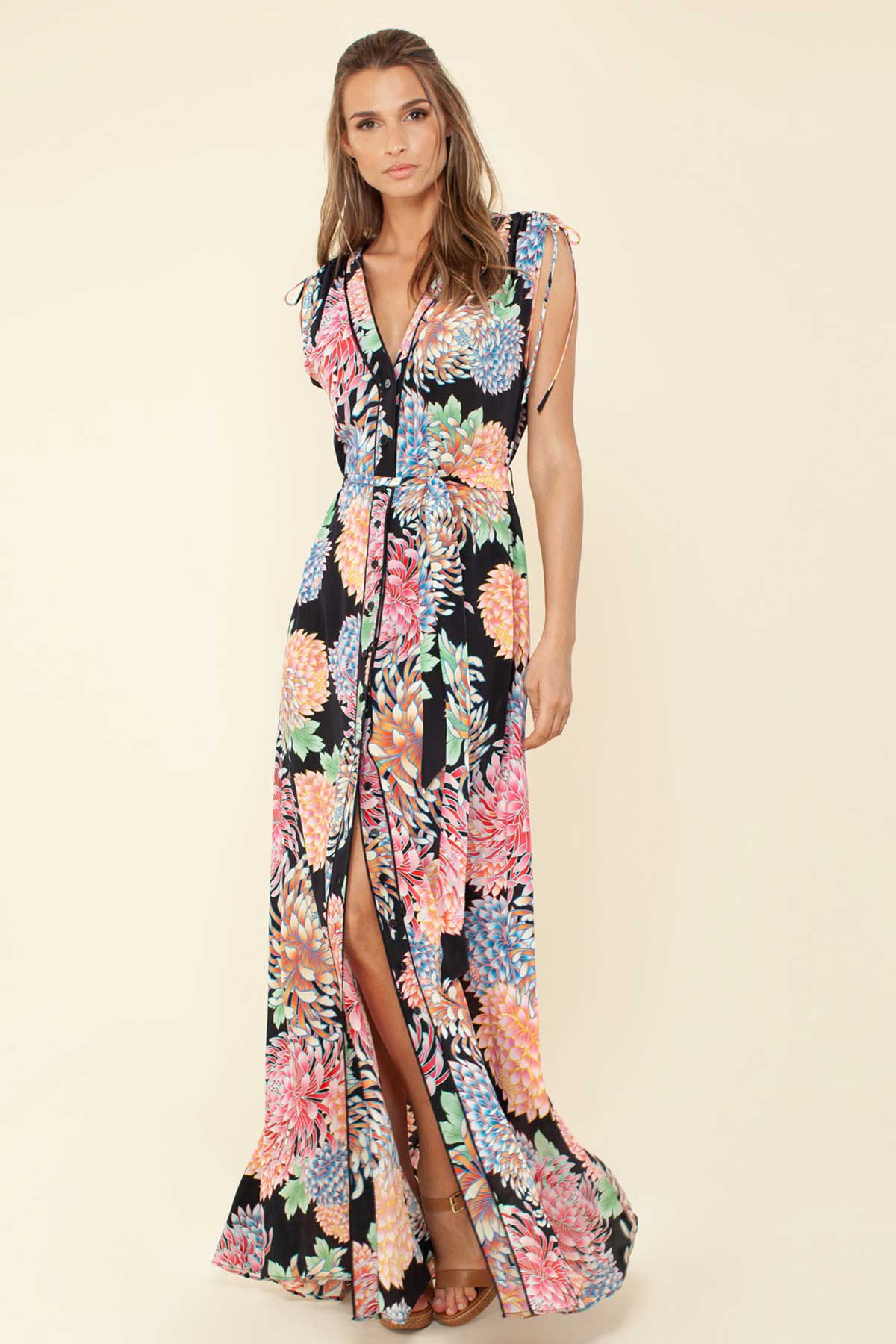 Hale Bob Çiçek Desenli Elbise-Libas Trendy Fashion Store