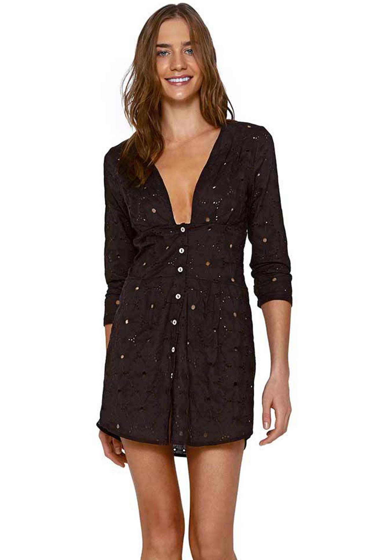 Vix Solid Ana Elbise-Libas Trendy Fashion Store