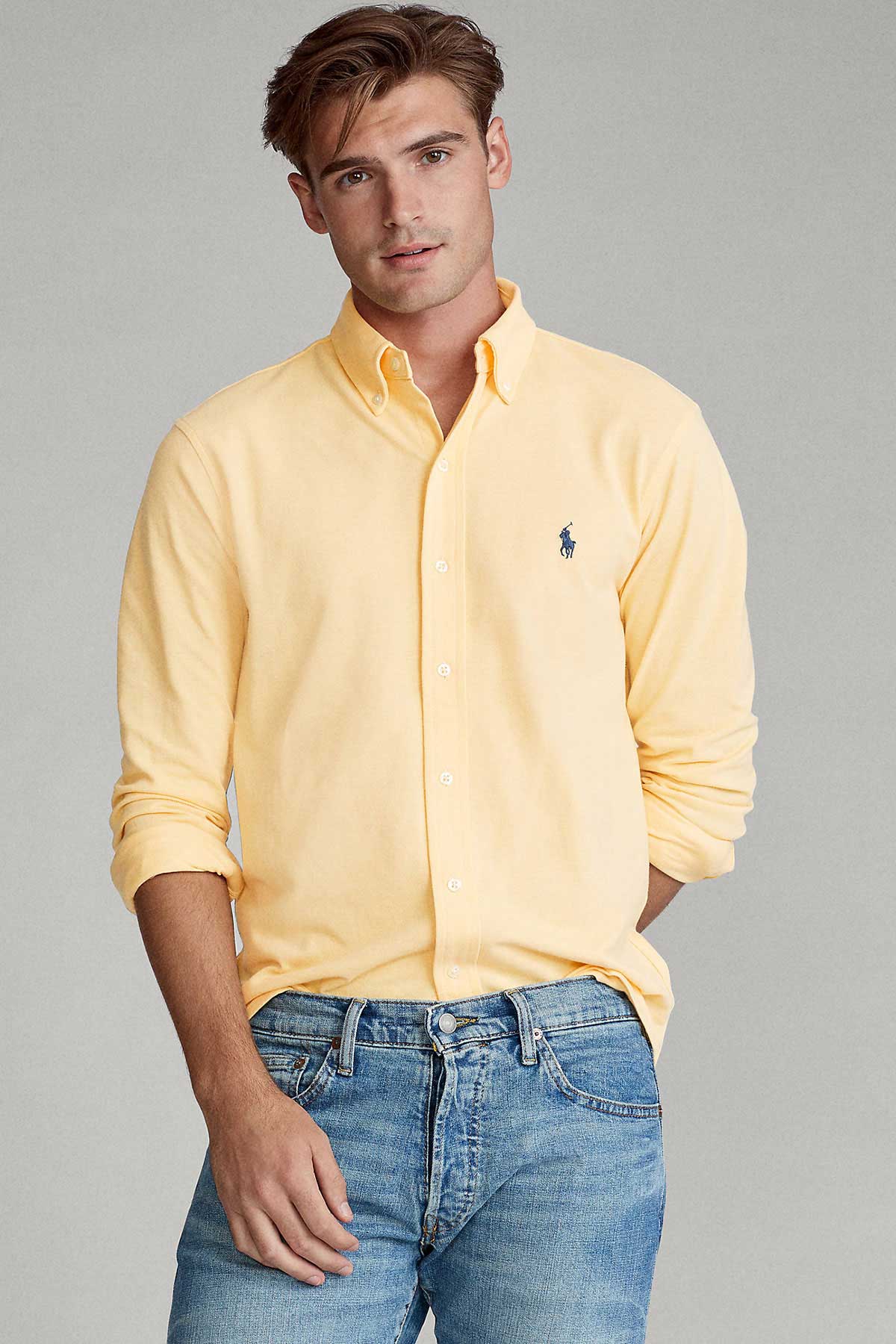 Polo Ralph Lauren Custom Fit Featherweight Mesh Gömlek-Libas Trendy Fashion Store