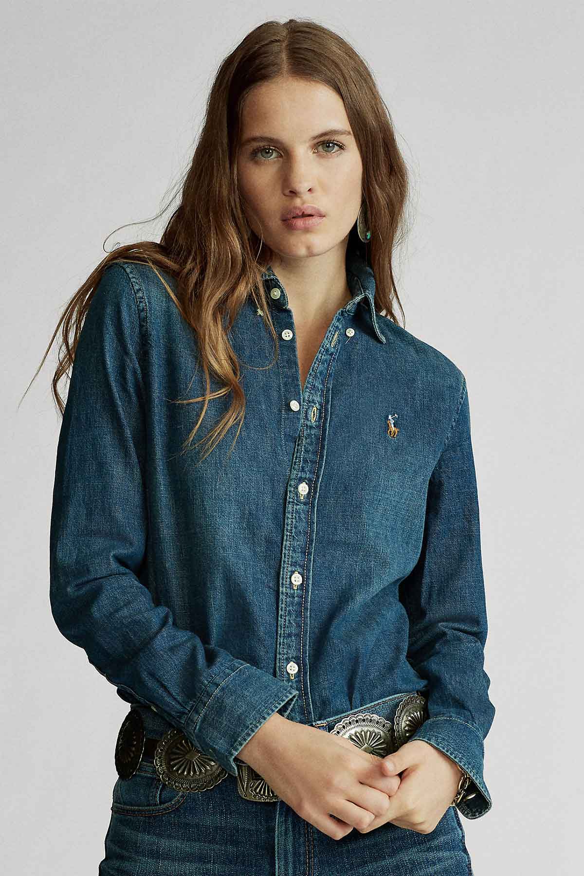 Polo Ralph Lauren Custom Fit Denim Gömlek-Libas Trendy Fashion Store