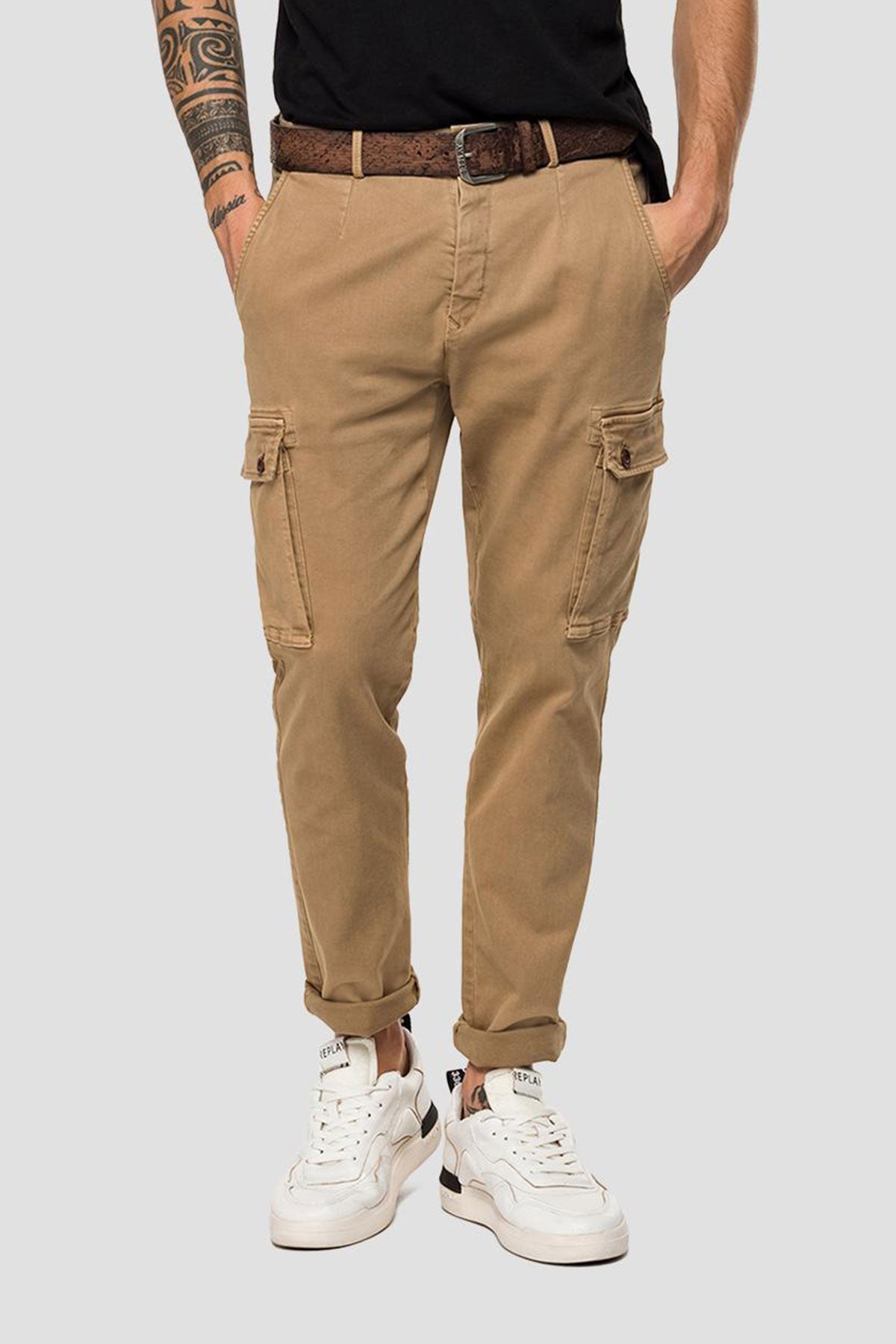 Replay Slim Fit Jaan Hyperflex Kargo Pantolon-Libas Trendy Fashion Store