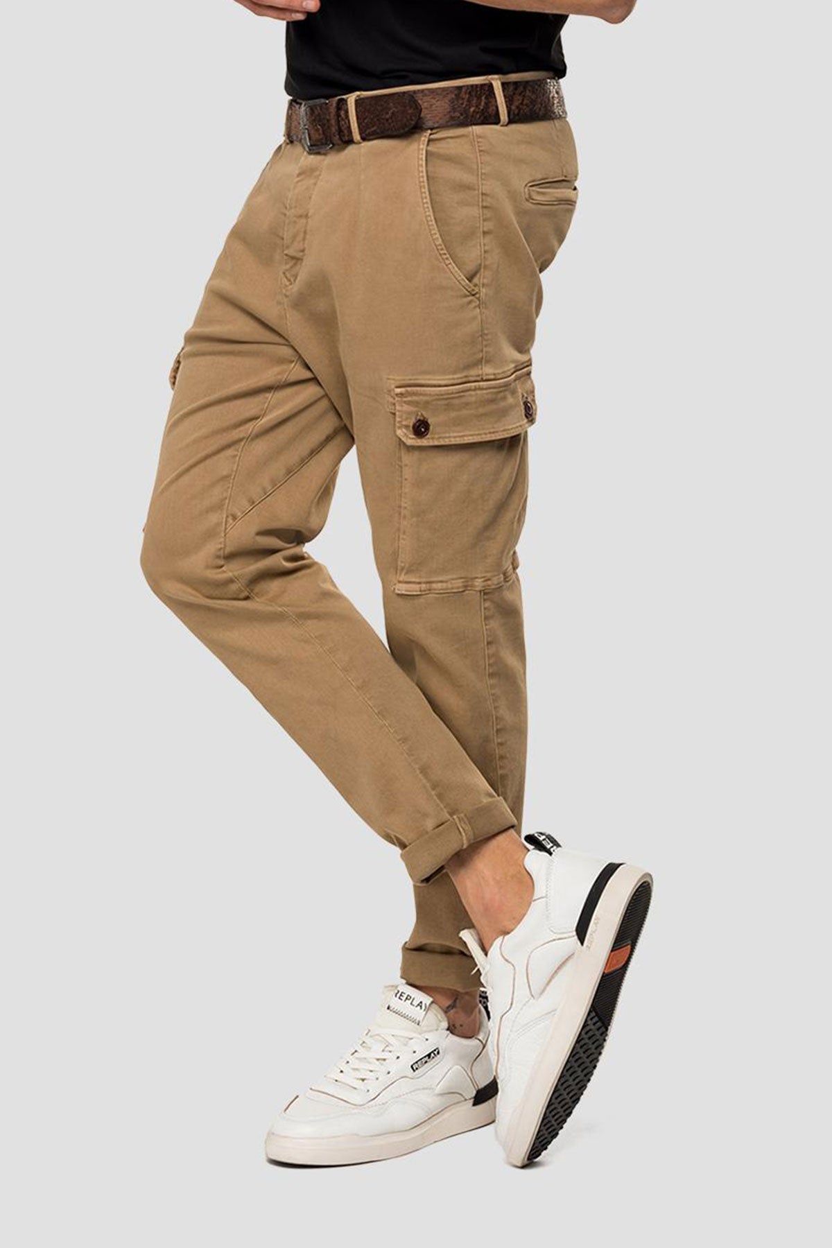 Replay Slim Fit Jaan Hyperflex Kargo Pantolon-Libas Trendy Fashion Store