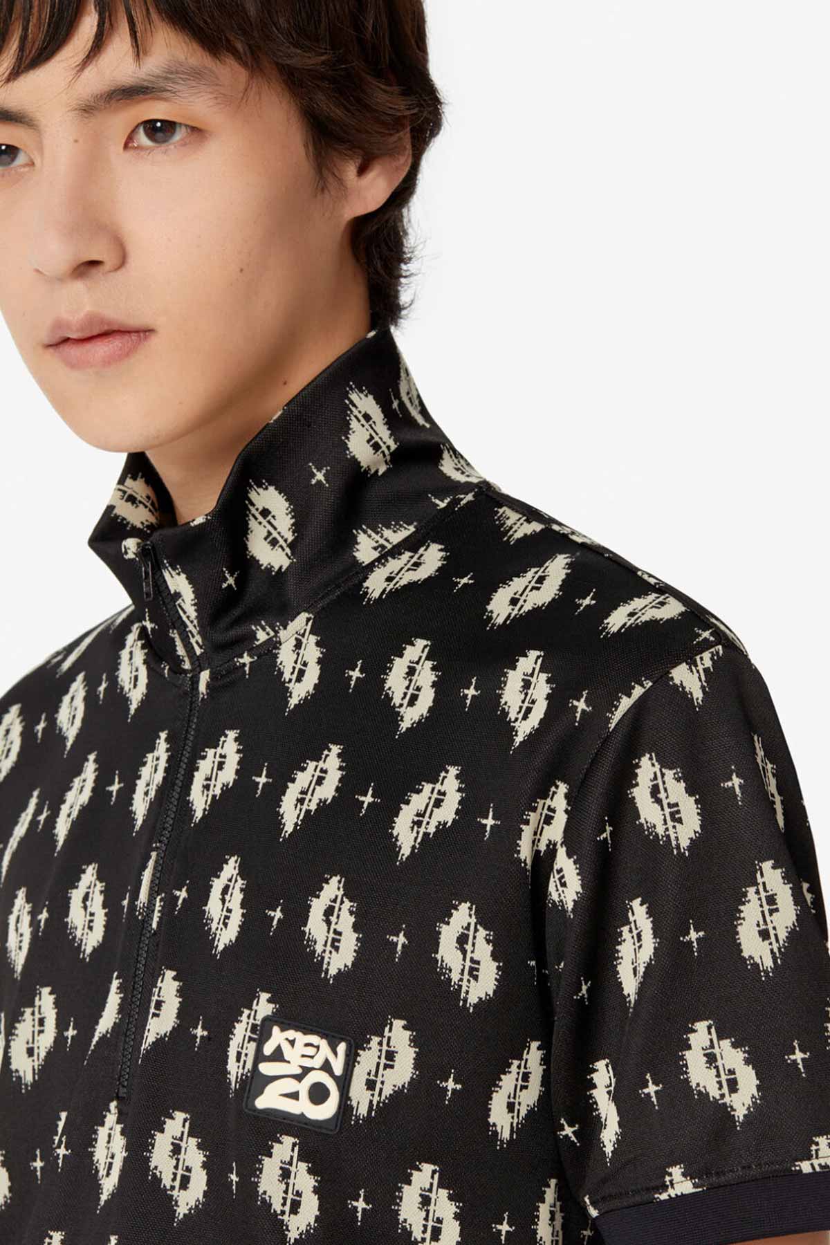 Kenzo Polo Yaka Jakarlı T-shirt-Libas Trendy Fashion Store