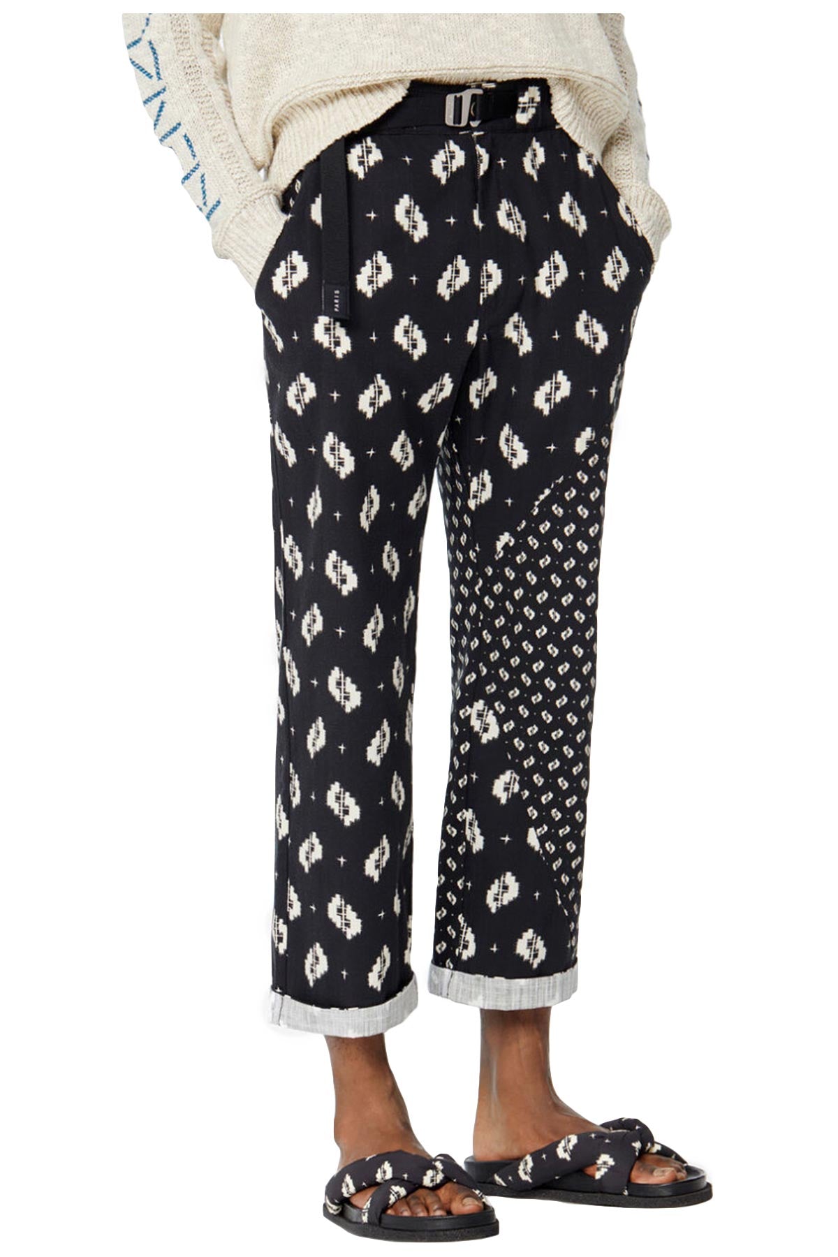 Kenzo Straight Fit Patchwork Pantolon-Libas Trendy Fashion Store