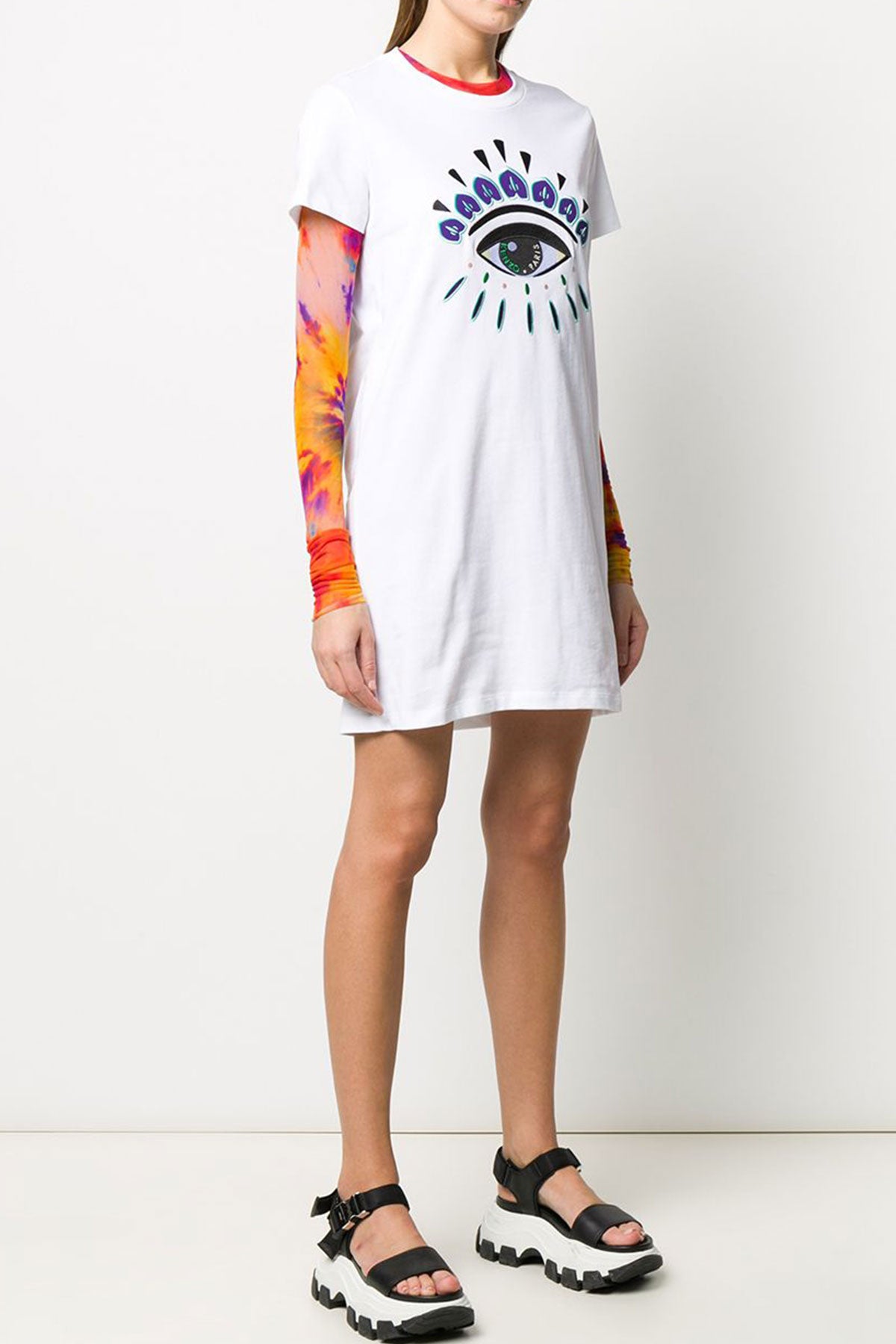 Kenzo Göz Logolu T-shirt Elbise-Libas Trendy Fashion Store