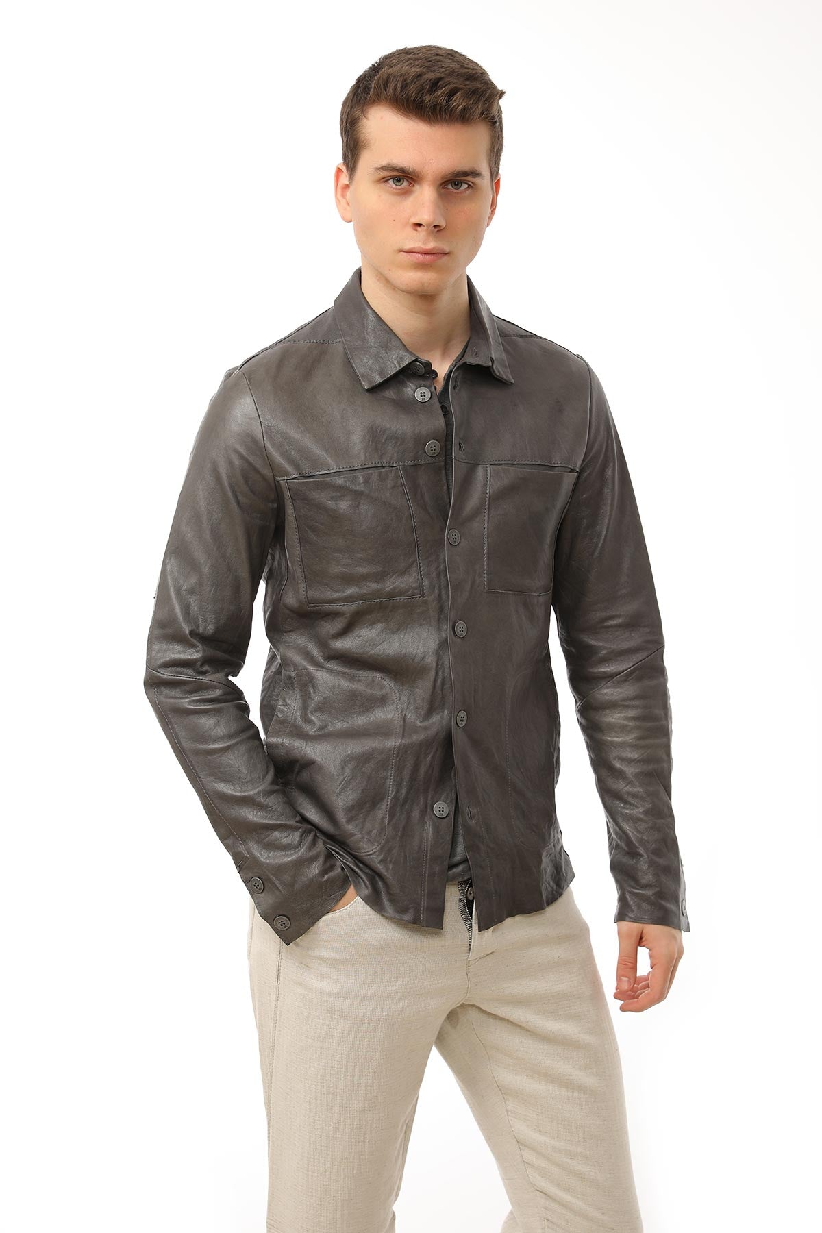 Transit Deri Gömlek Ceket-Libas Trendy Fashion Store