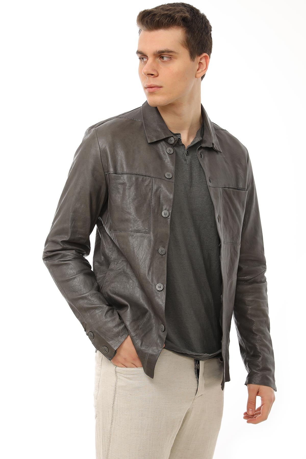 Transit Deri Gömlek Ceket-Libas Trendy Fashion Store