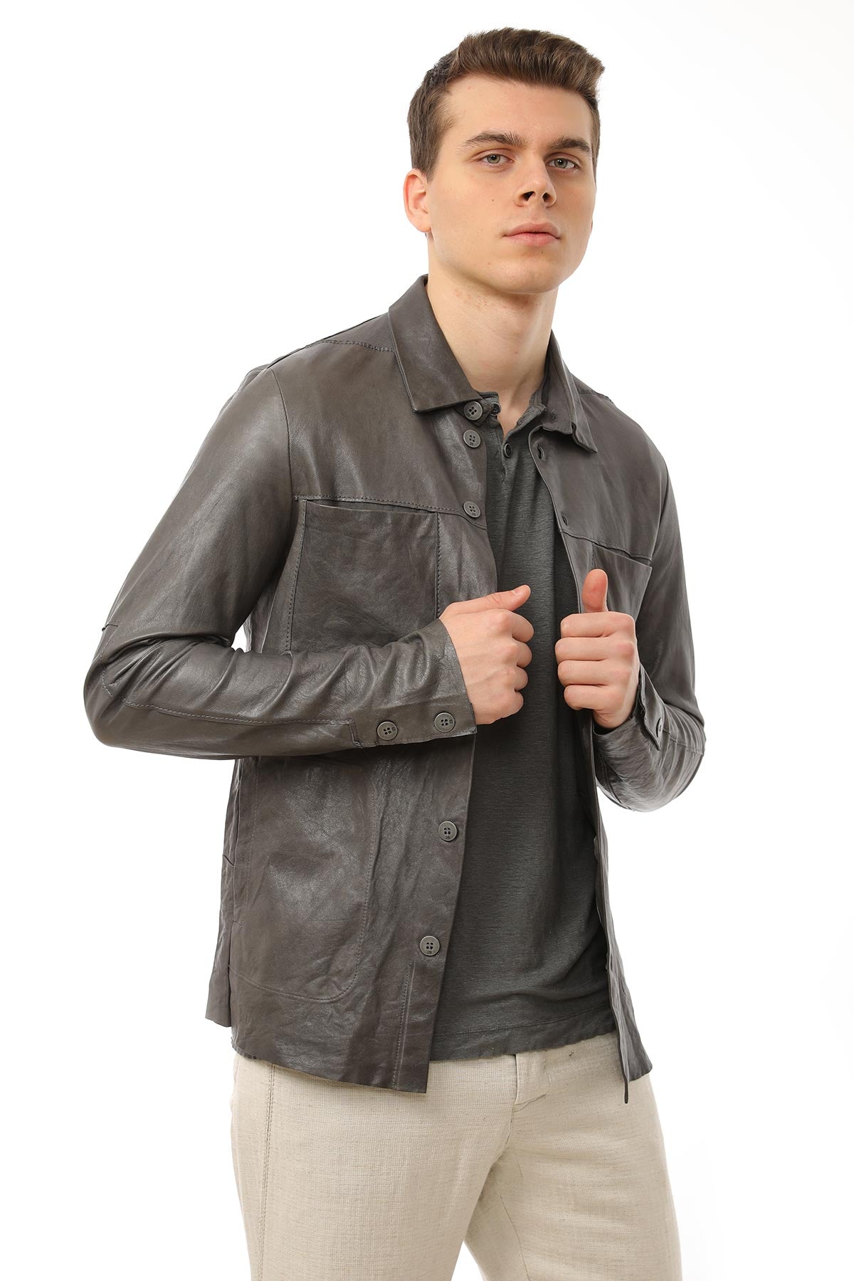 Transit Deri Gömlek Ceket-Libas Trendy Fashion Store