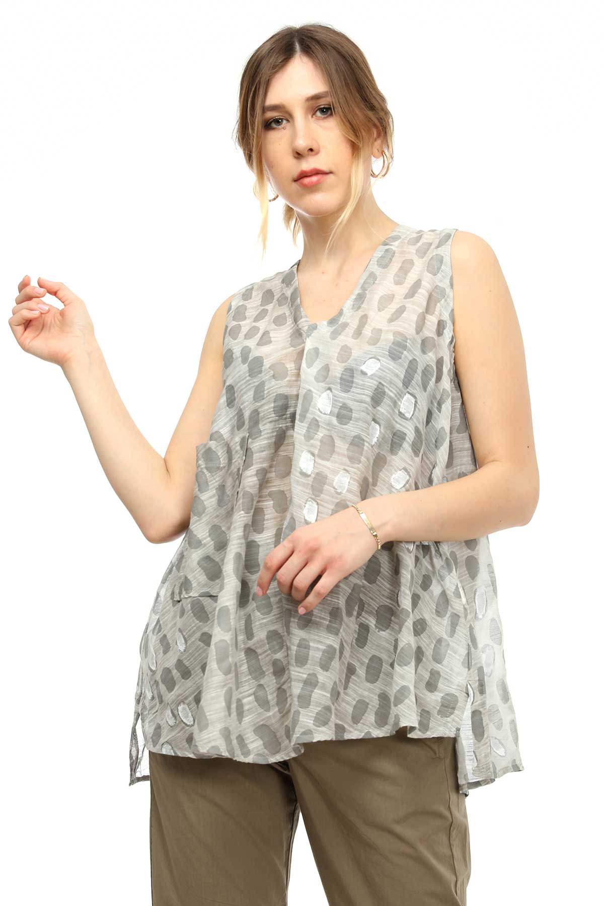 Transit Desenli Bluz-Libas Trendy Fashion Store