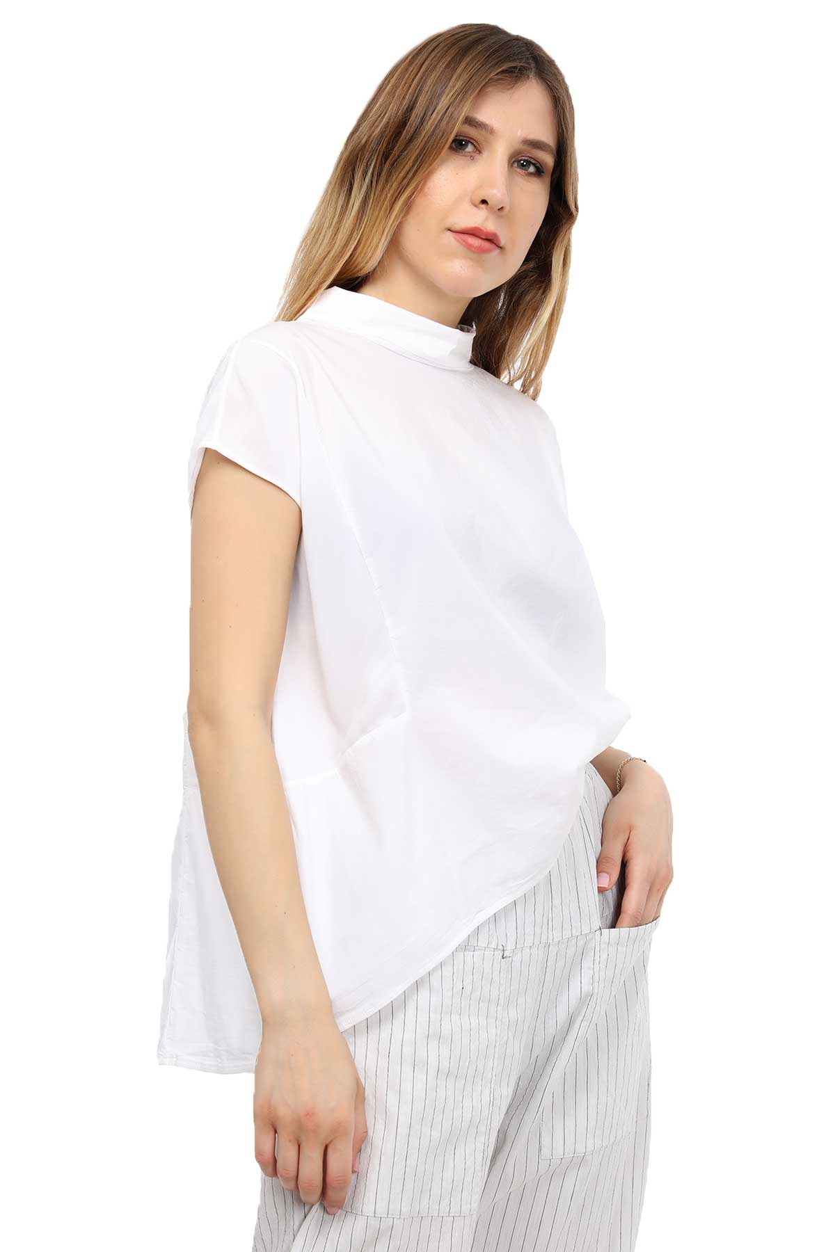 Transit Dik Yaka Bluz-Libas Trendy Fashion Store