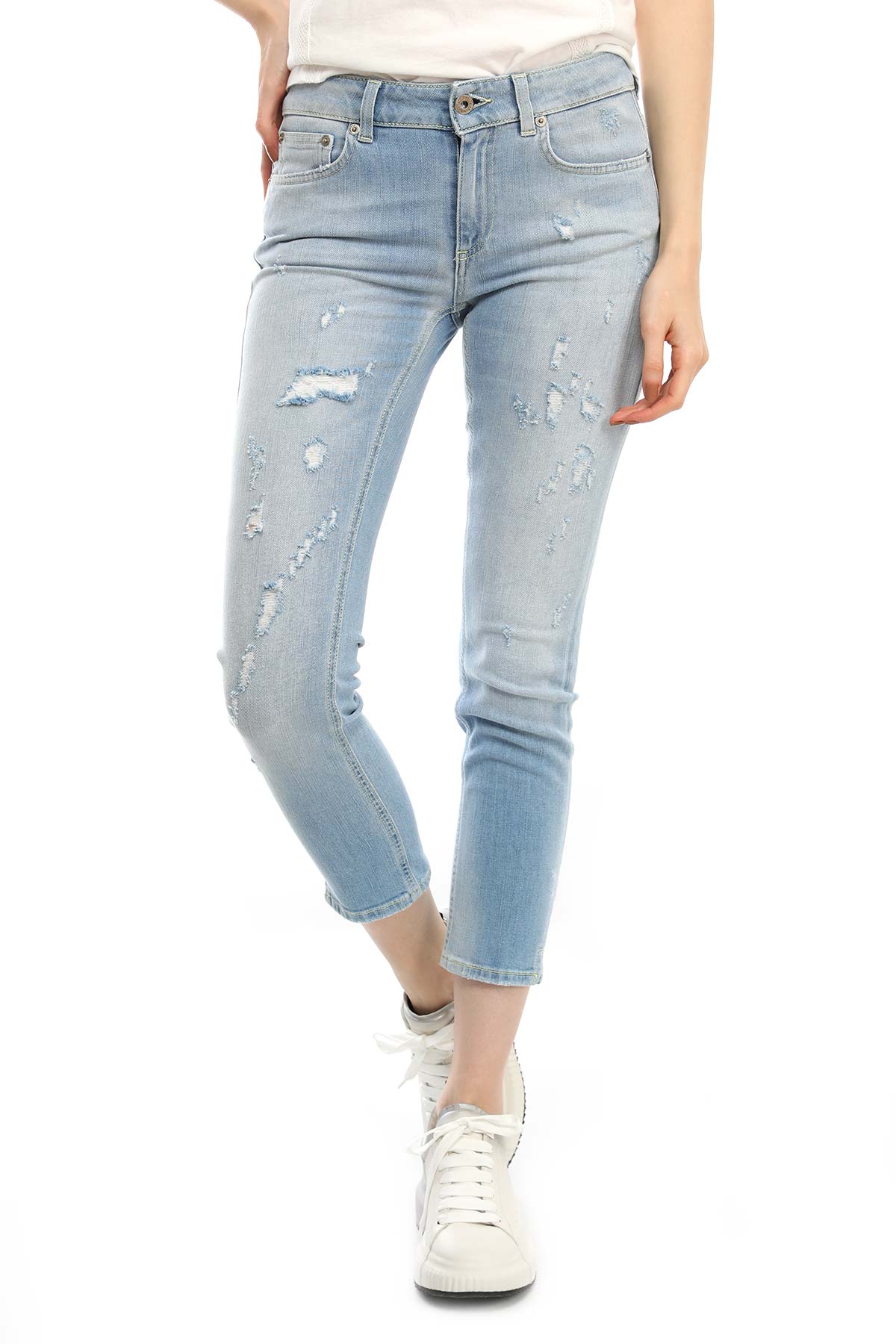 Dondup Newdia Cropped Slim Fit Jeans-Libas Trendy Fashion Store