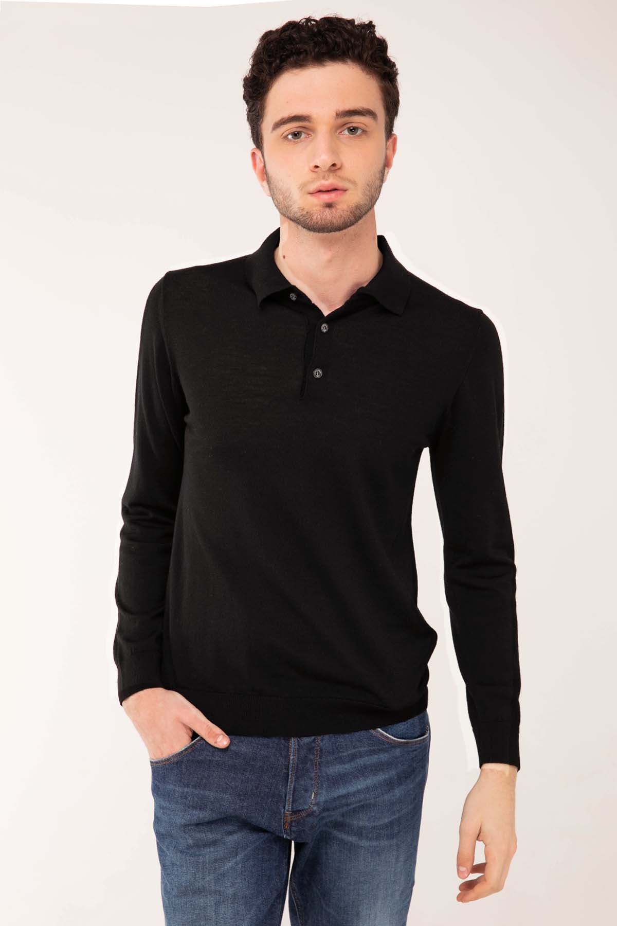 Manifattura Düğmeli Yaka Triko-Libas Trendy Fashion Store