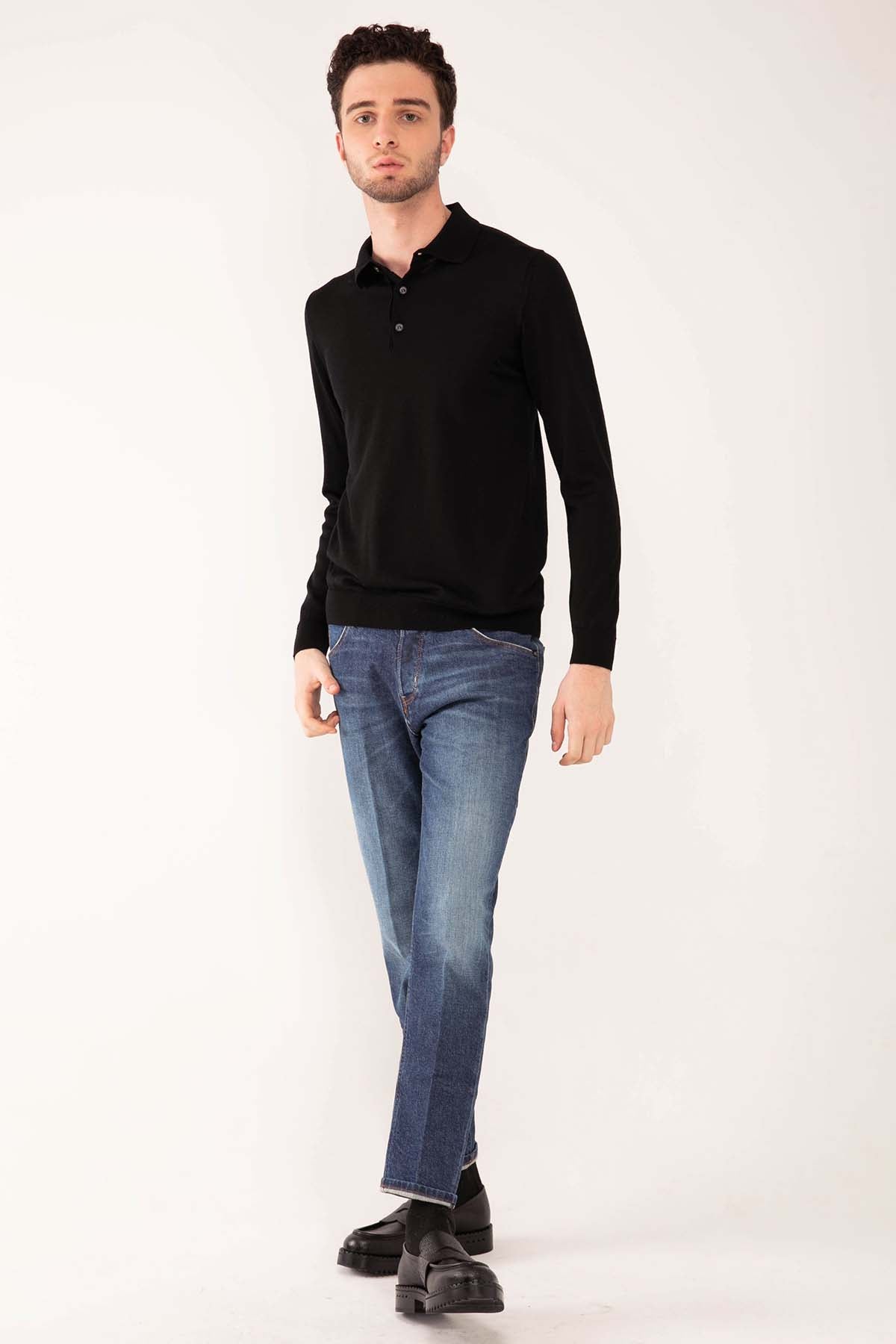 Manifattura Düğmeli Yaka Triko-Libas Trendy Fashion Store