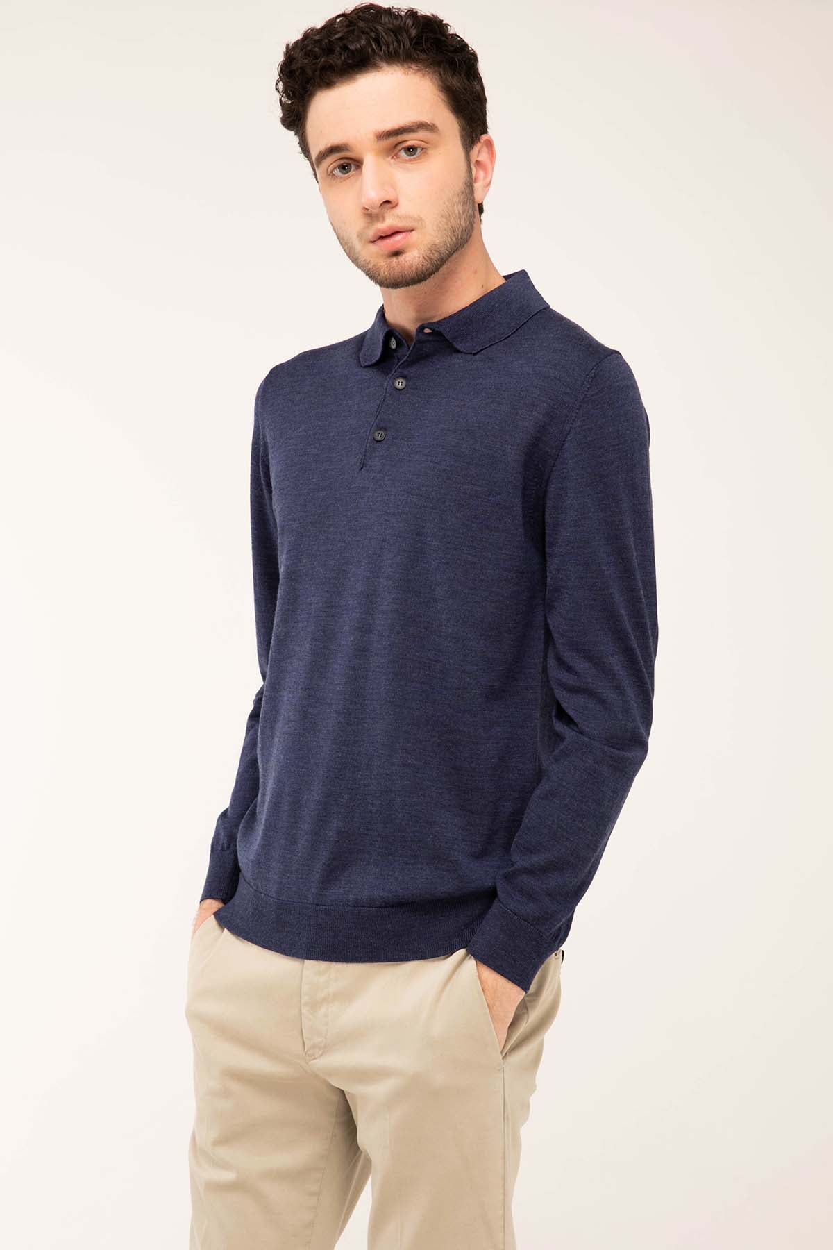 Manifattura Düğmeli Yaka Triko-Libas Trendy Fashion Store