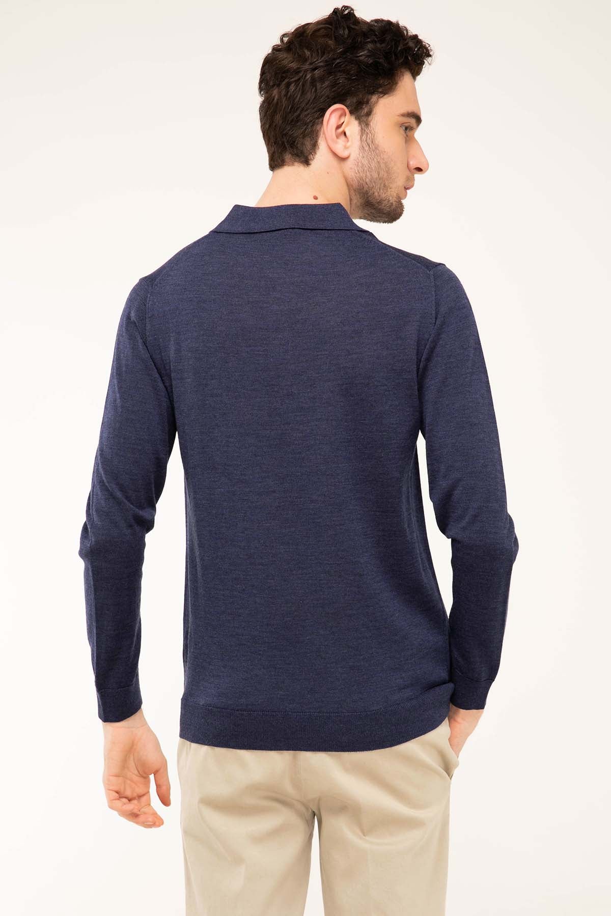 Manifattura Düğmeli Yaka Triko-Libas Trendy Fashion Store