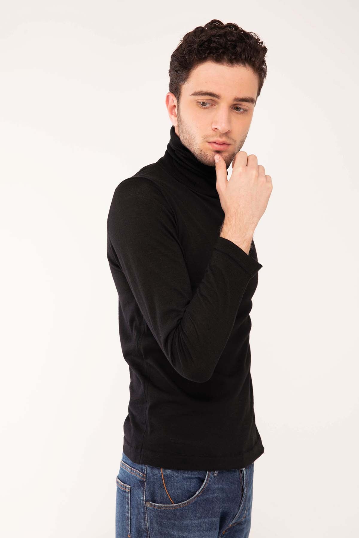 Manifattura İpek Yün Balıkçı Yaka Triko-Libas Trendy Fashion Store