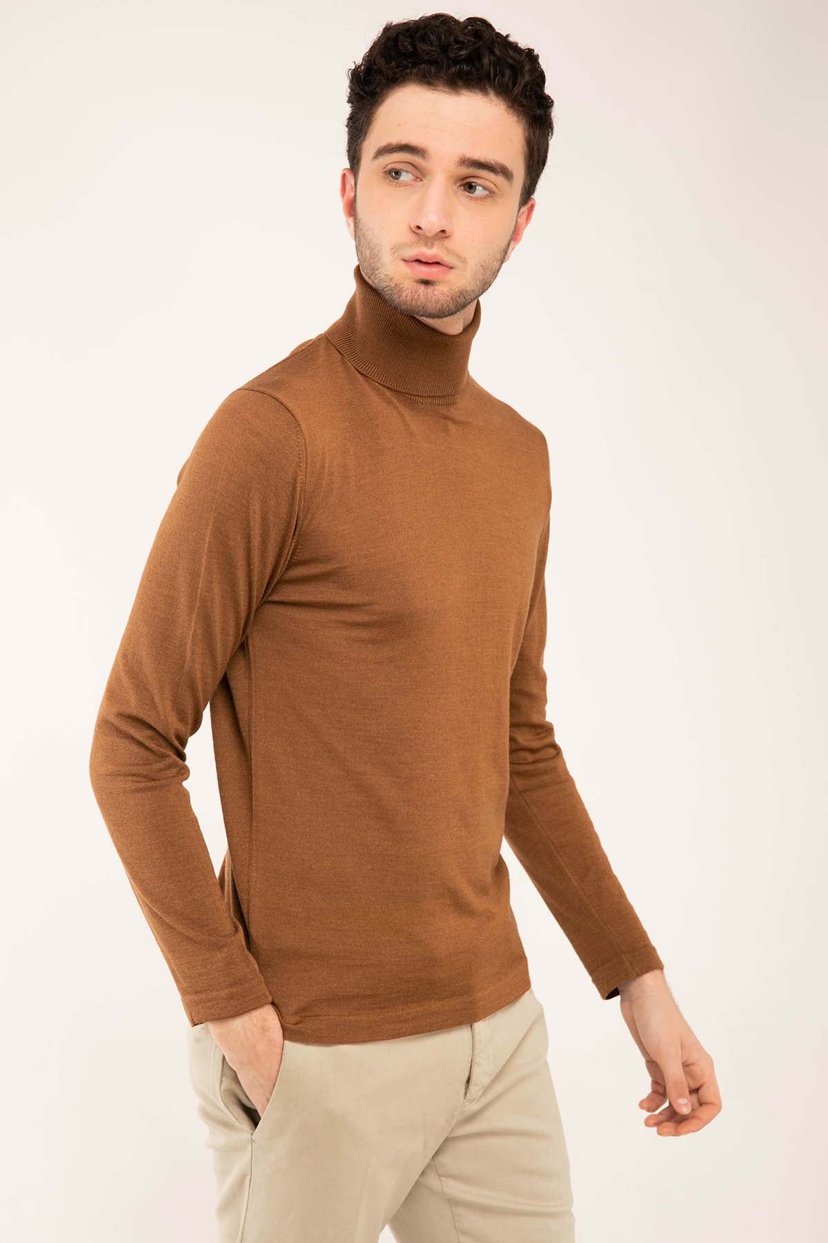 Manifattura İpek Yün Balıkçı Yaka Triko-Libas Trendy Fashion Store