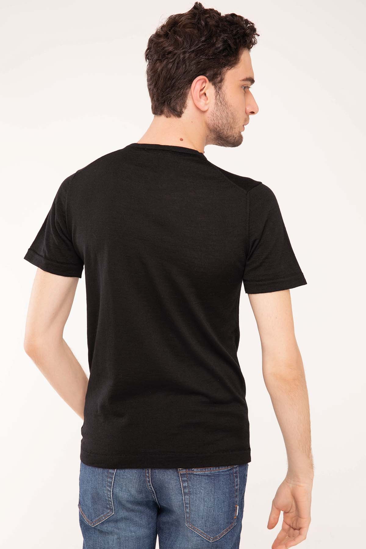 Manifattura İpek Yün Kısa Kollu Triko-Libas Trendy Fashion Store