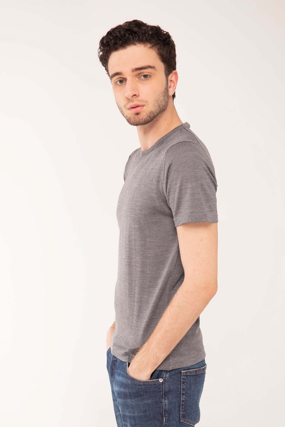 Manifattura İpek Yün Kısa Kollu Triko-Libas Trendy Fashion Store