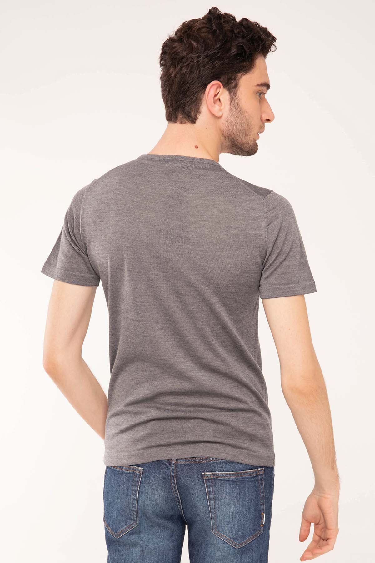 Manifattura İpek Yün Kısa Kollu Triko-Libas Trendy Fashion Store