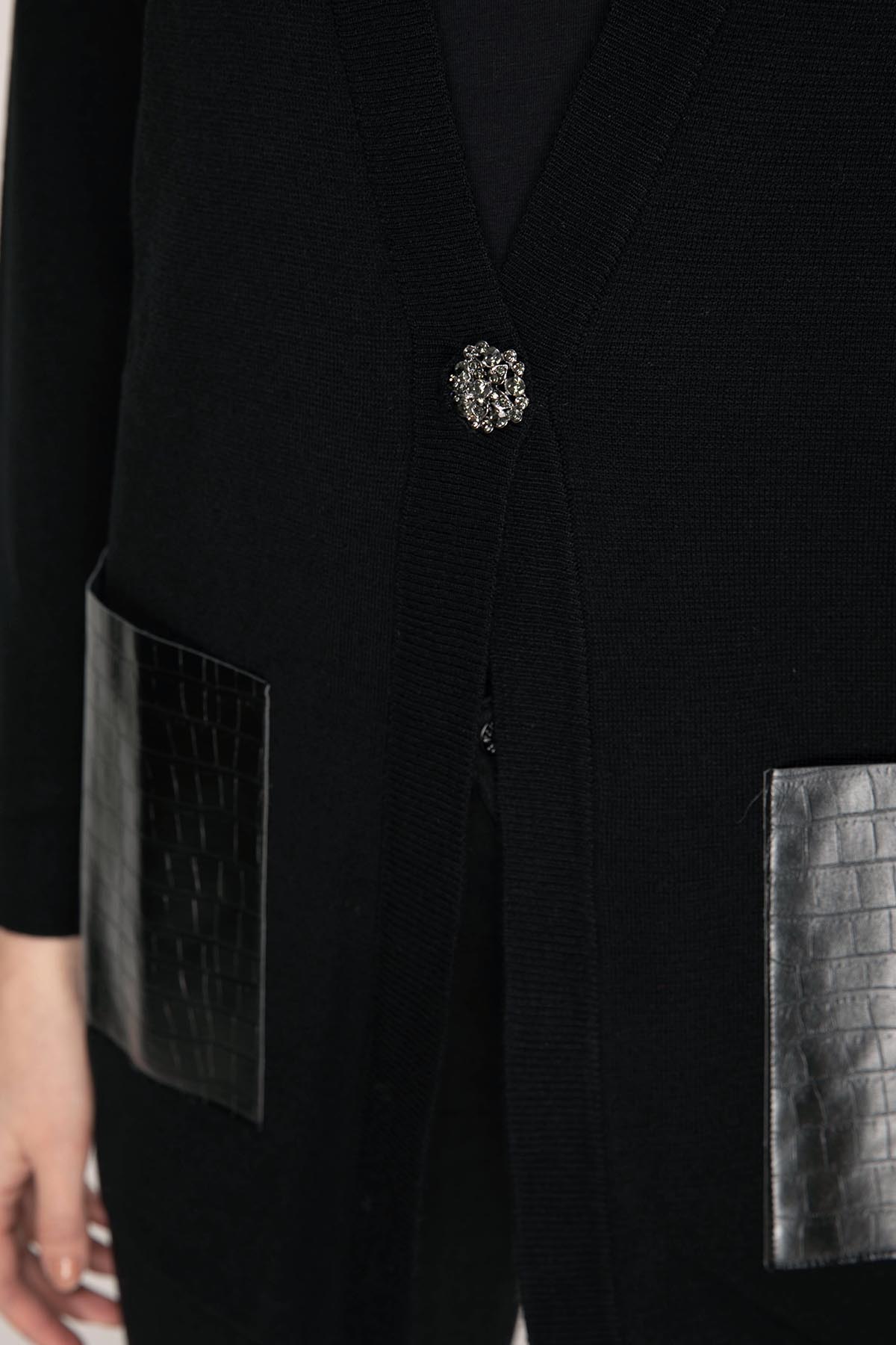 Liu Jo Tek Düğme Triko Ceket-Libas Trendy Fashion Store