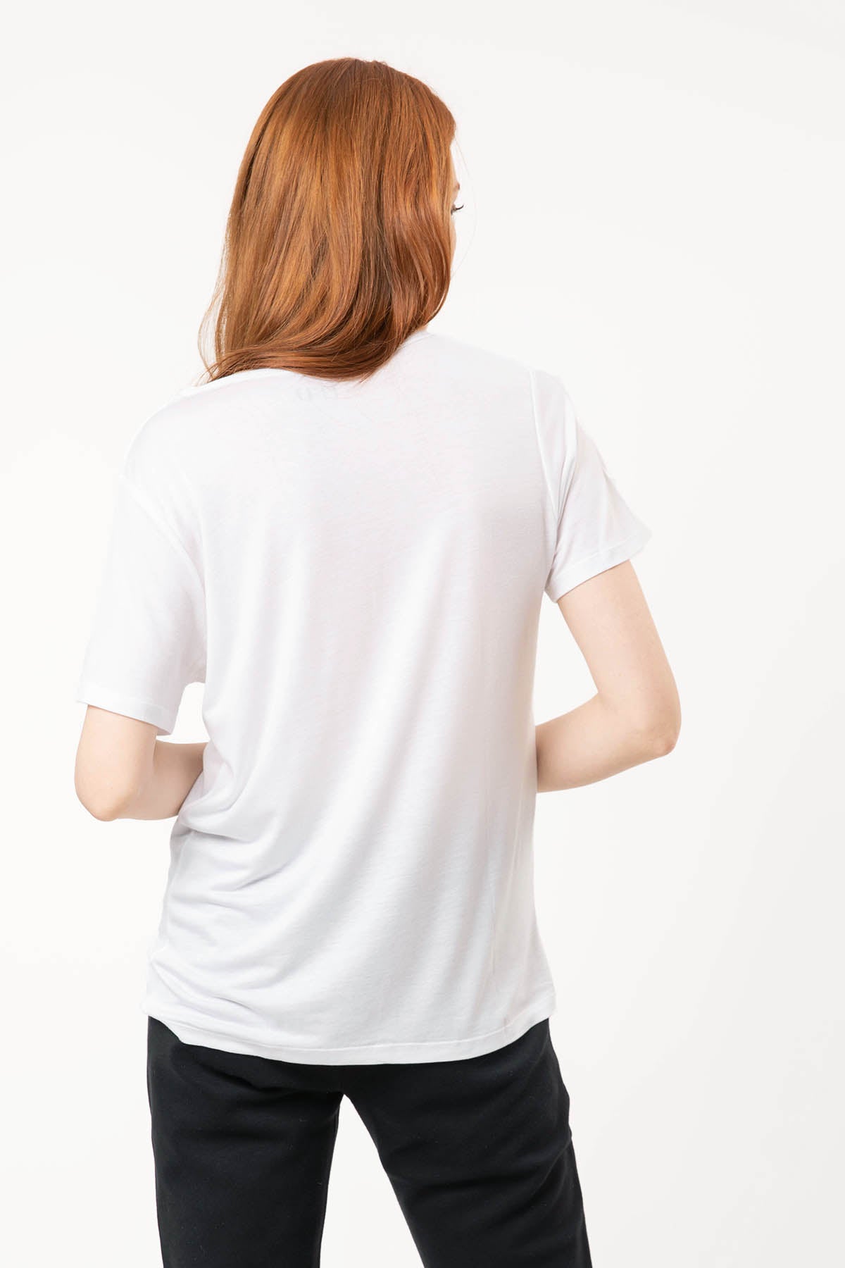 Tru Biyeli V Yaka T-shirt-Libas Trendy Fashion Store