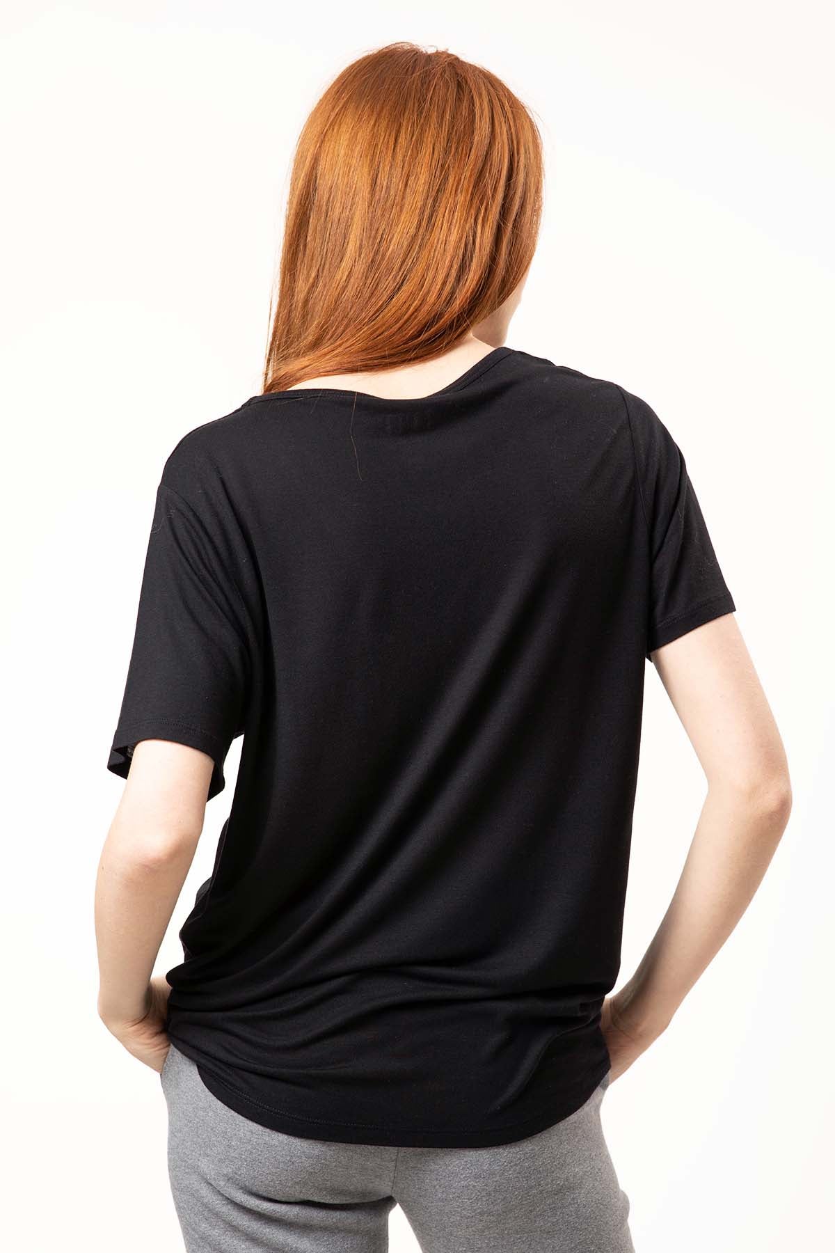 Tru Biyeli V Yaka T-shirt-Libas Trendy Fashion Store