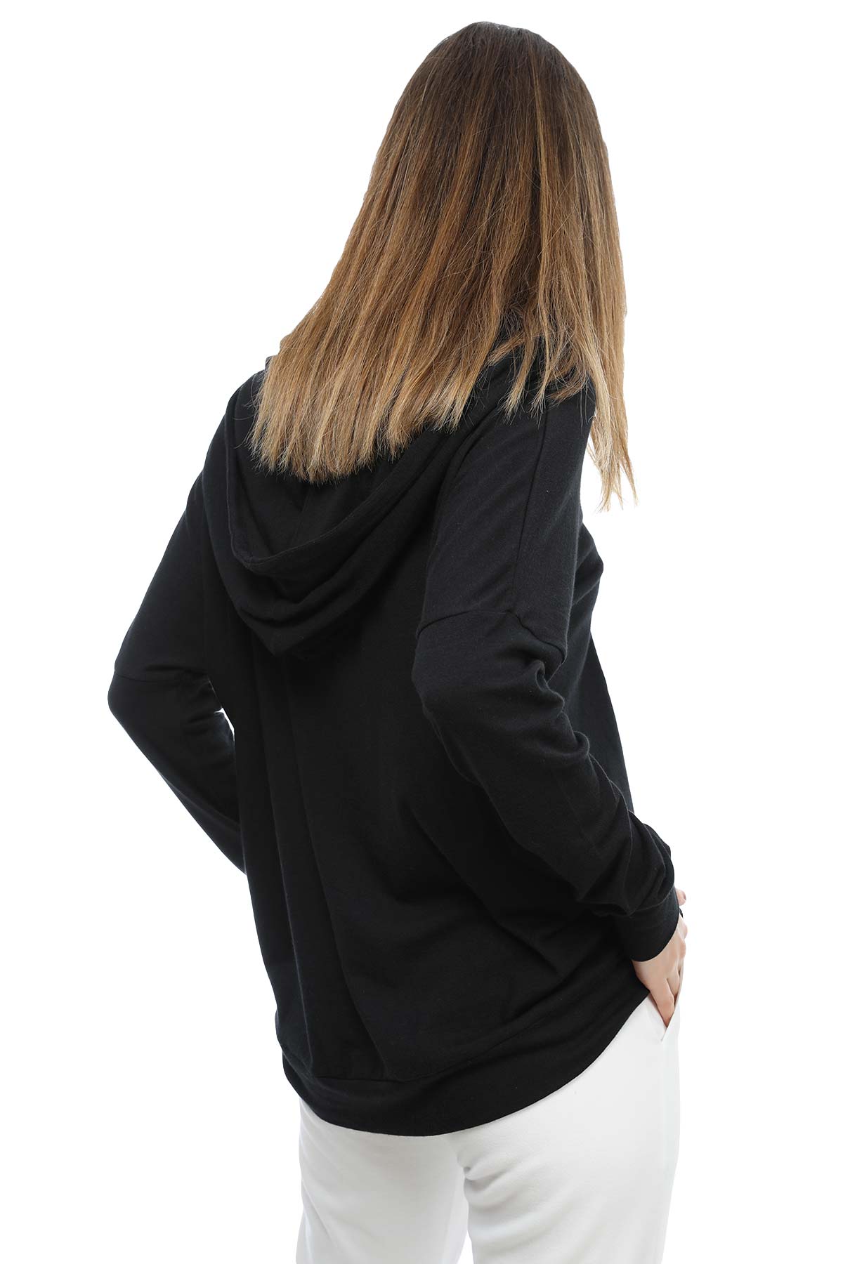 Tru Kapüşonlu İnce Kumaş Sweatshirt-Libas Trendy Fashion Store