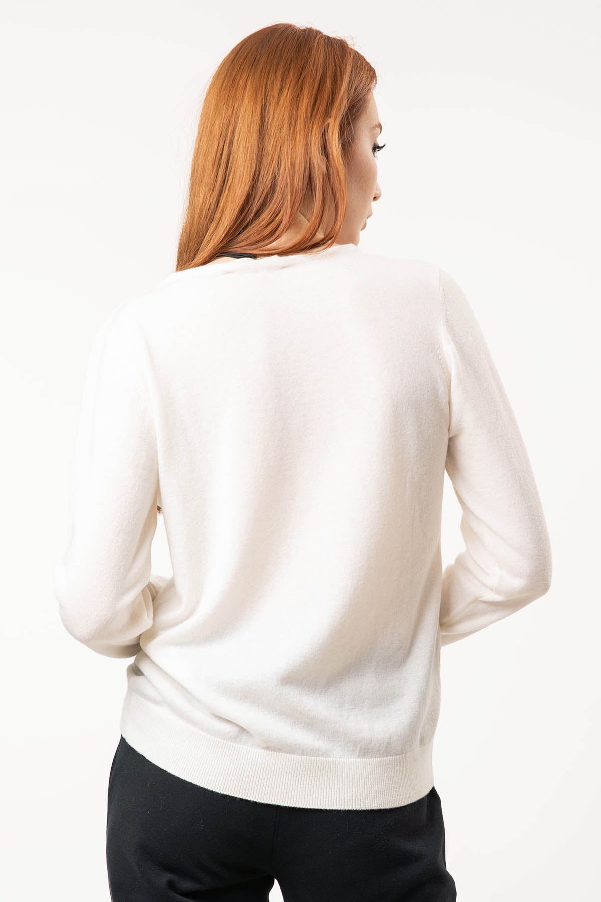 Tru V Yaka Kaşmirli Triko-Libas Trendy Fashion Store