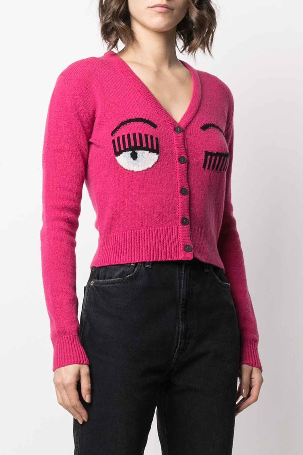 Chiara Ferragni Winking Eye Kaşmirli Yün Ceket-Libas Trendy Fashion Store