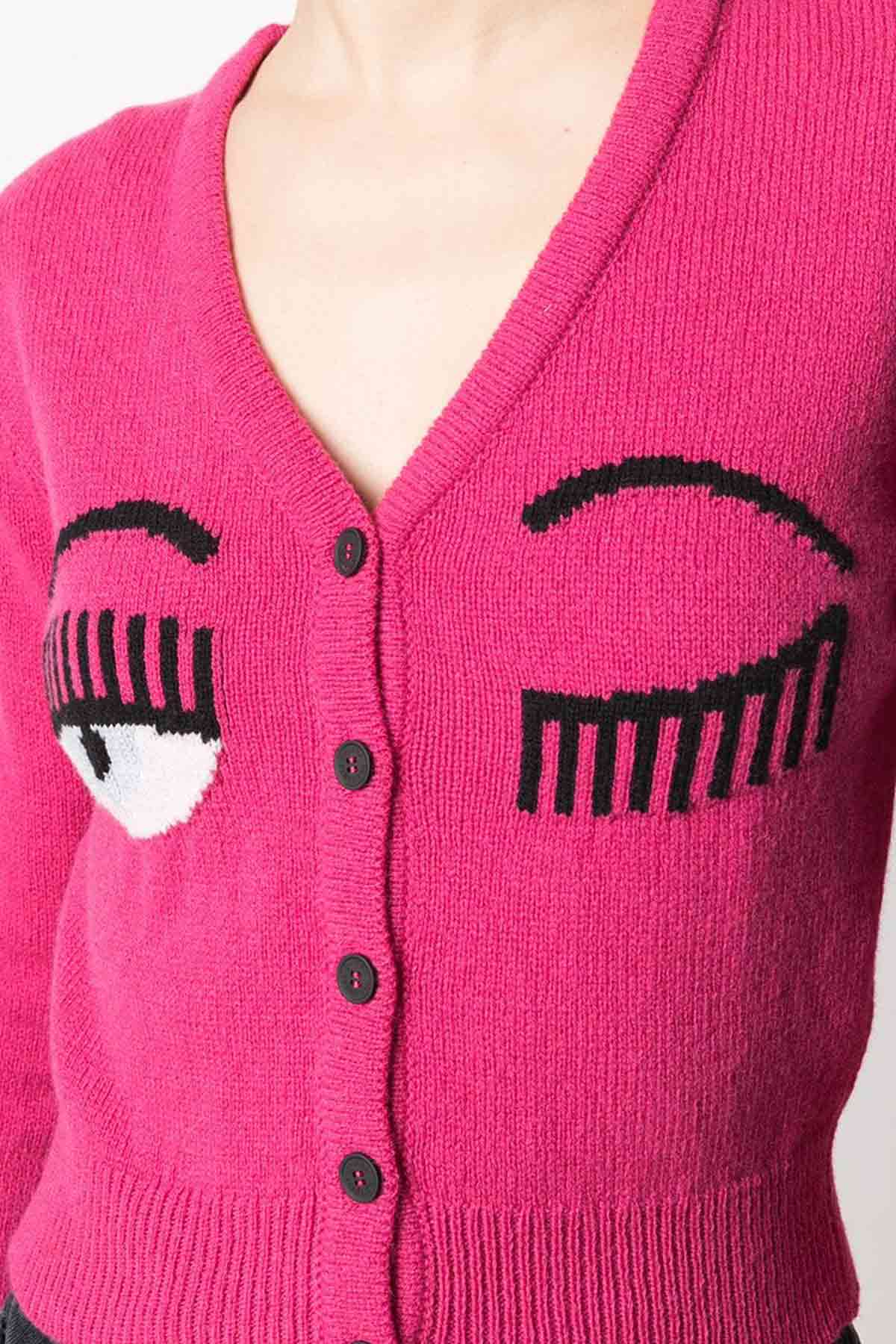 Chiara Ferragni Winking Eye Kaşmirli Yün Ceket-Libas Trendy Fashion Store