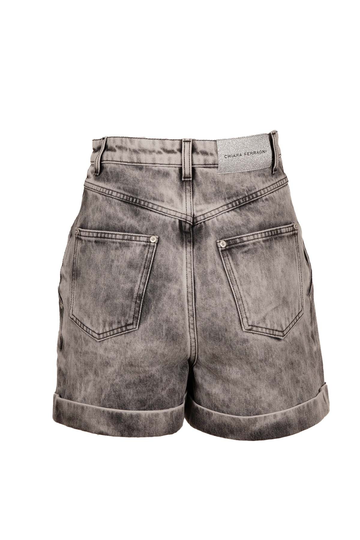 Chiara Ferragni Yıkamalı Denim Şort-Libas Trendy Fashion Store