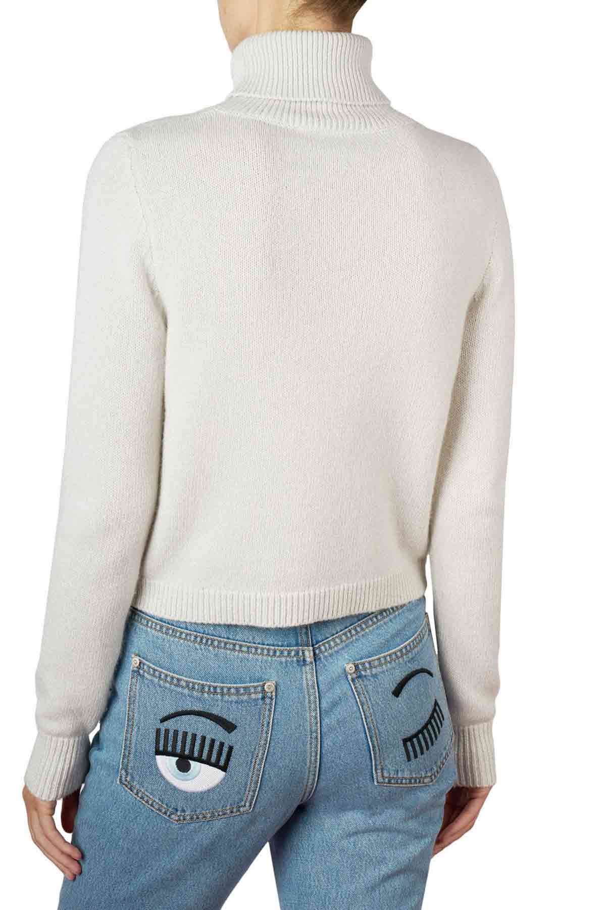 Chiara Ferragni Balıkçı Yaka Winking Eye Kaşmirli Triko-Libas Trendy Fashion Store